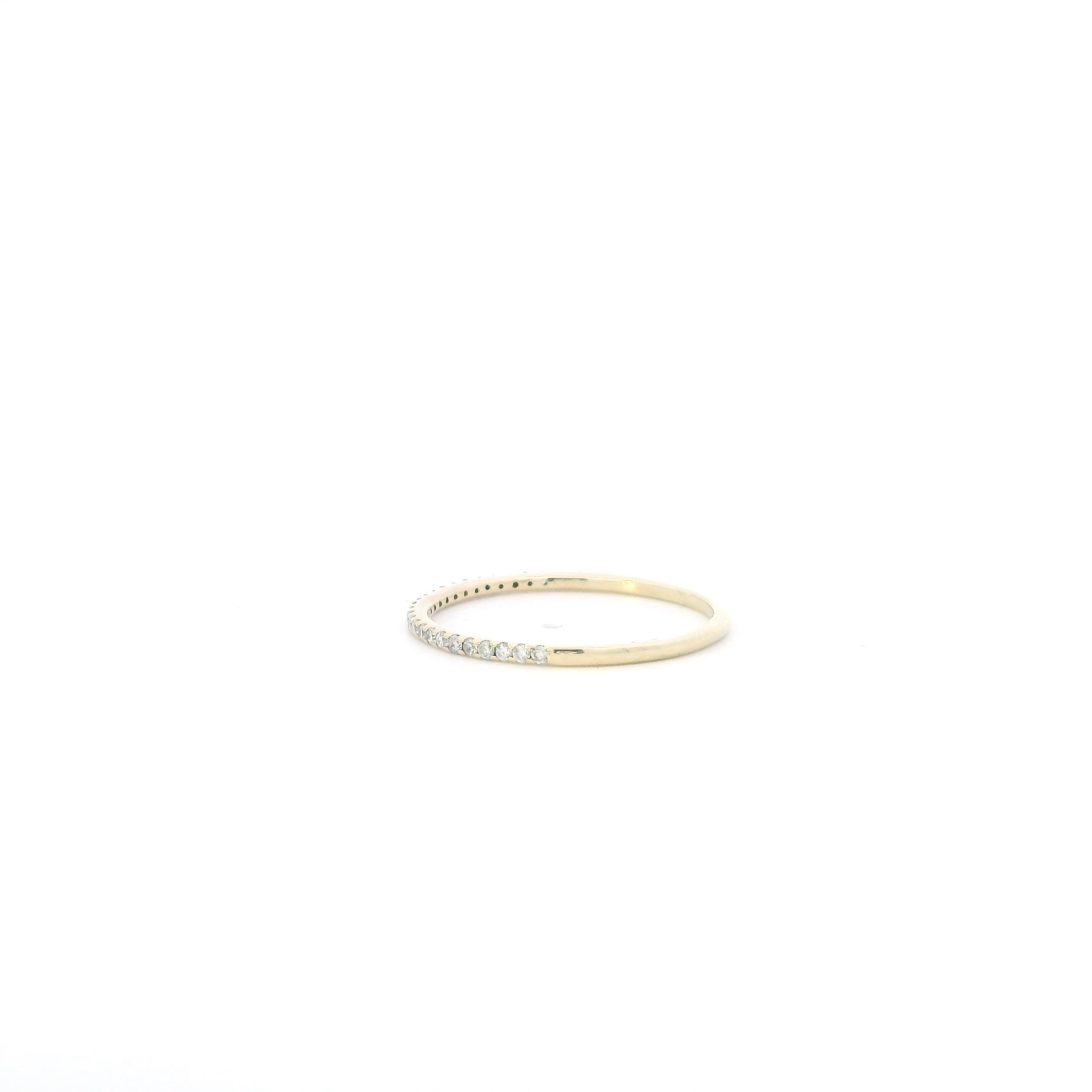 14K Yellow Gold Diamond Womens Ring - 0.16ct