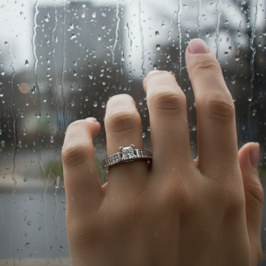 14K White Gold Dimaonds Women's Ring - 0.98ct