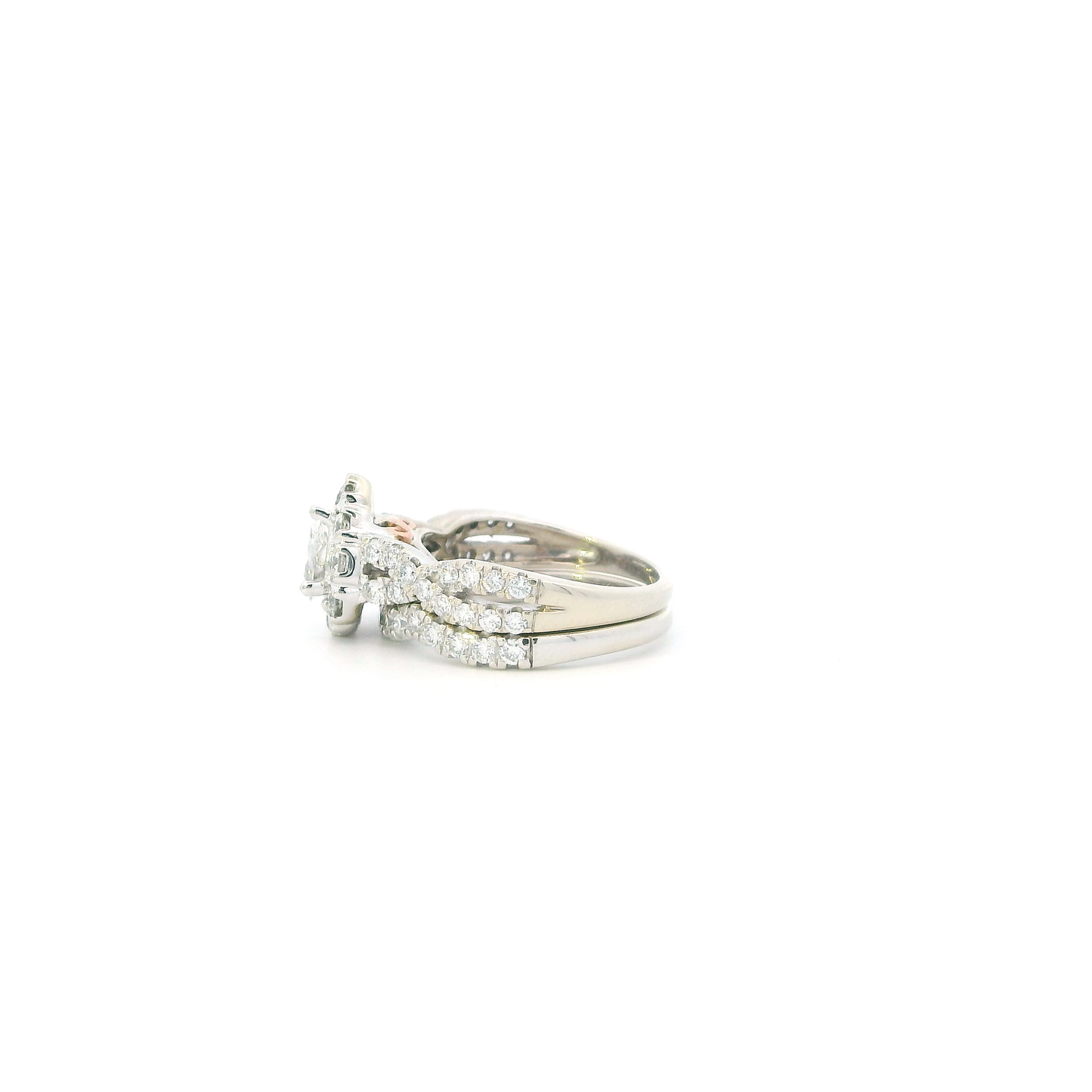 14K White Gold Lab Grown Diamonds Womens Ring - 1.30ct