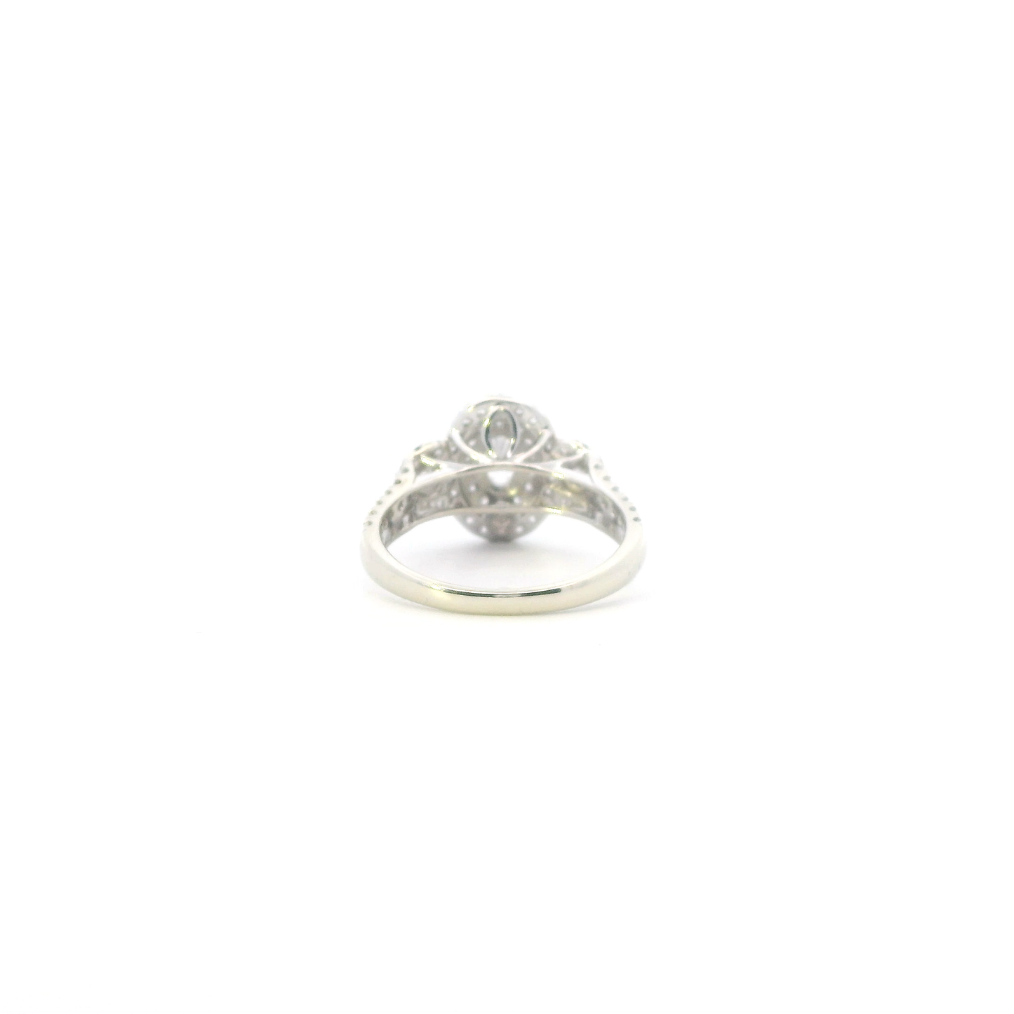 10K White Gold Diamonds Womens Ring - 1.11ct