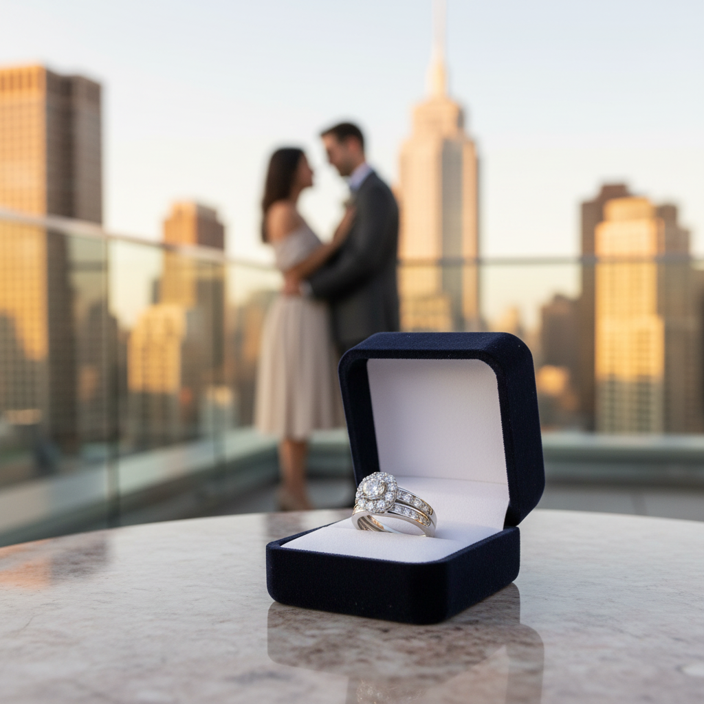 14K White Gold Lab Grown Diamonds Womens Engagement & Wedding Ring Set - 1.50ct