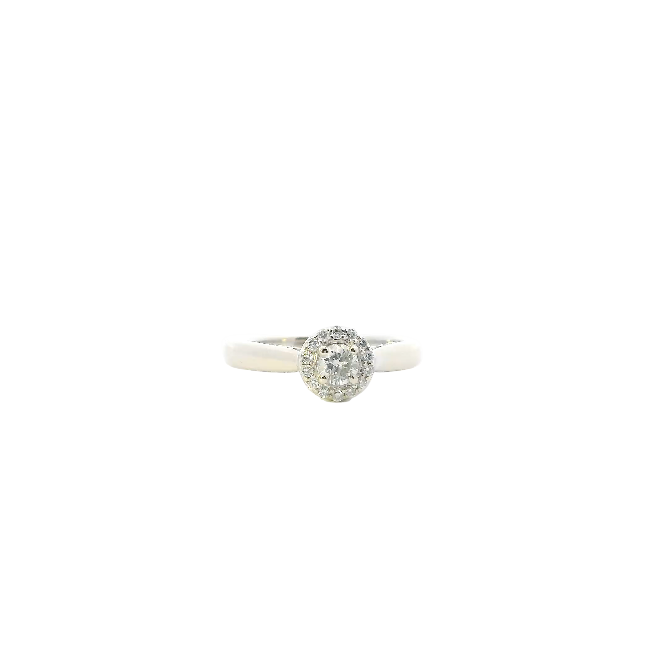 14K White Gold Diamonds Women's Ring - 0.42ct