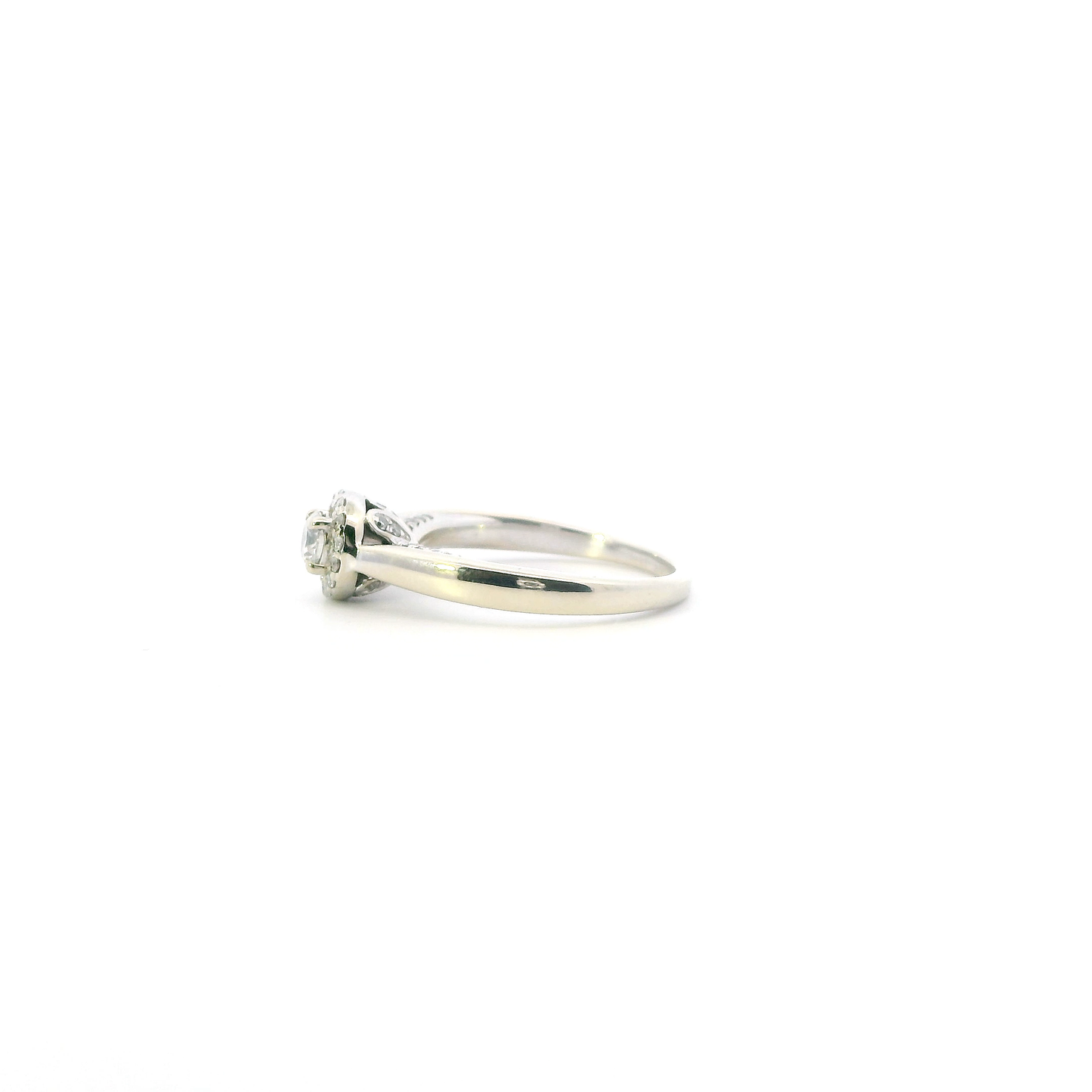 14K White Gold Diamonds Women's Ring - 0.42ct