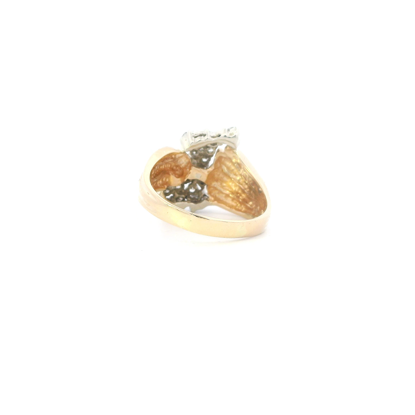 14K Yellow Gold Diamonds Cluster Ring - 0.52ct