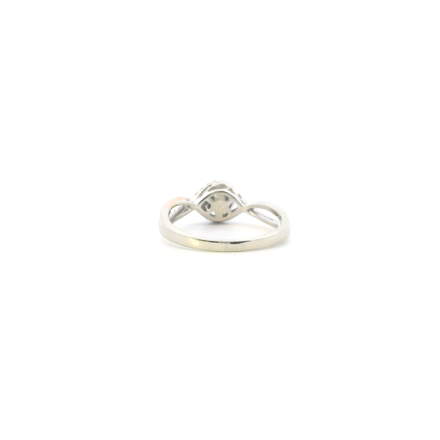 10K White & Rose Gold Diamonds Womens Ring - 0.30ct