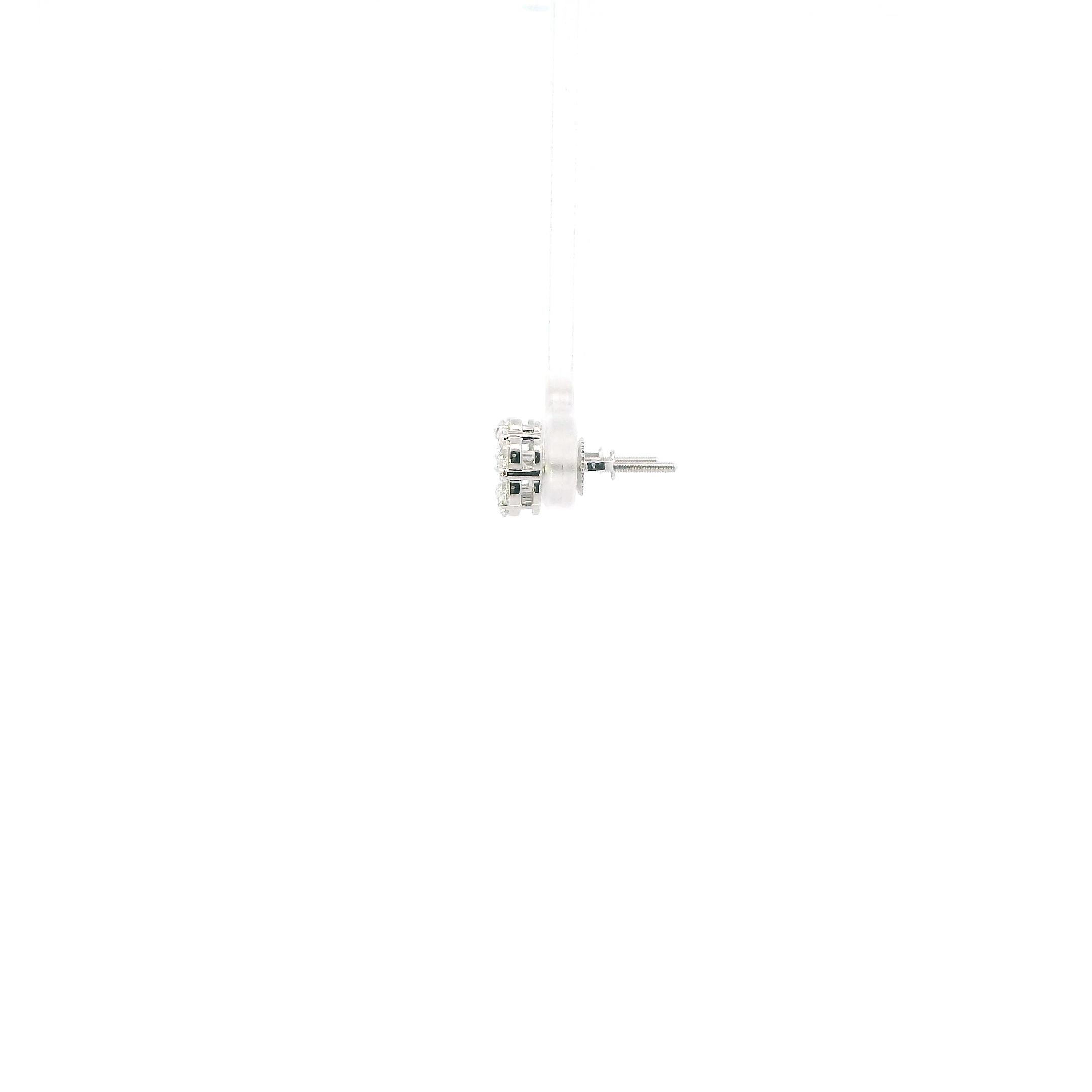 14K White Gold Lab Diamonds Stud Earrings