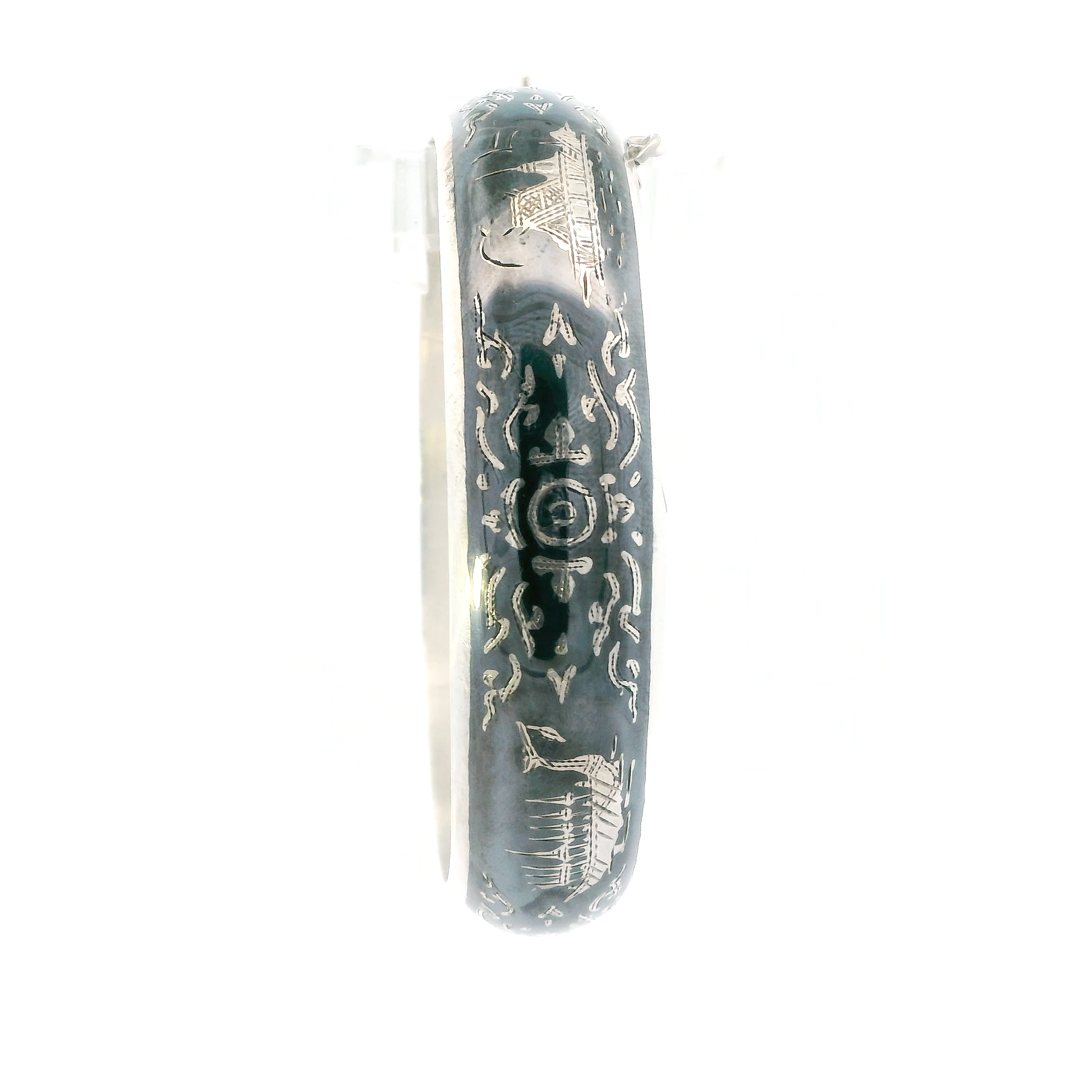 Silver Thai Nakon Bangle Bracelet