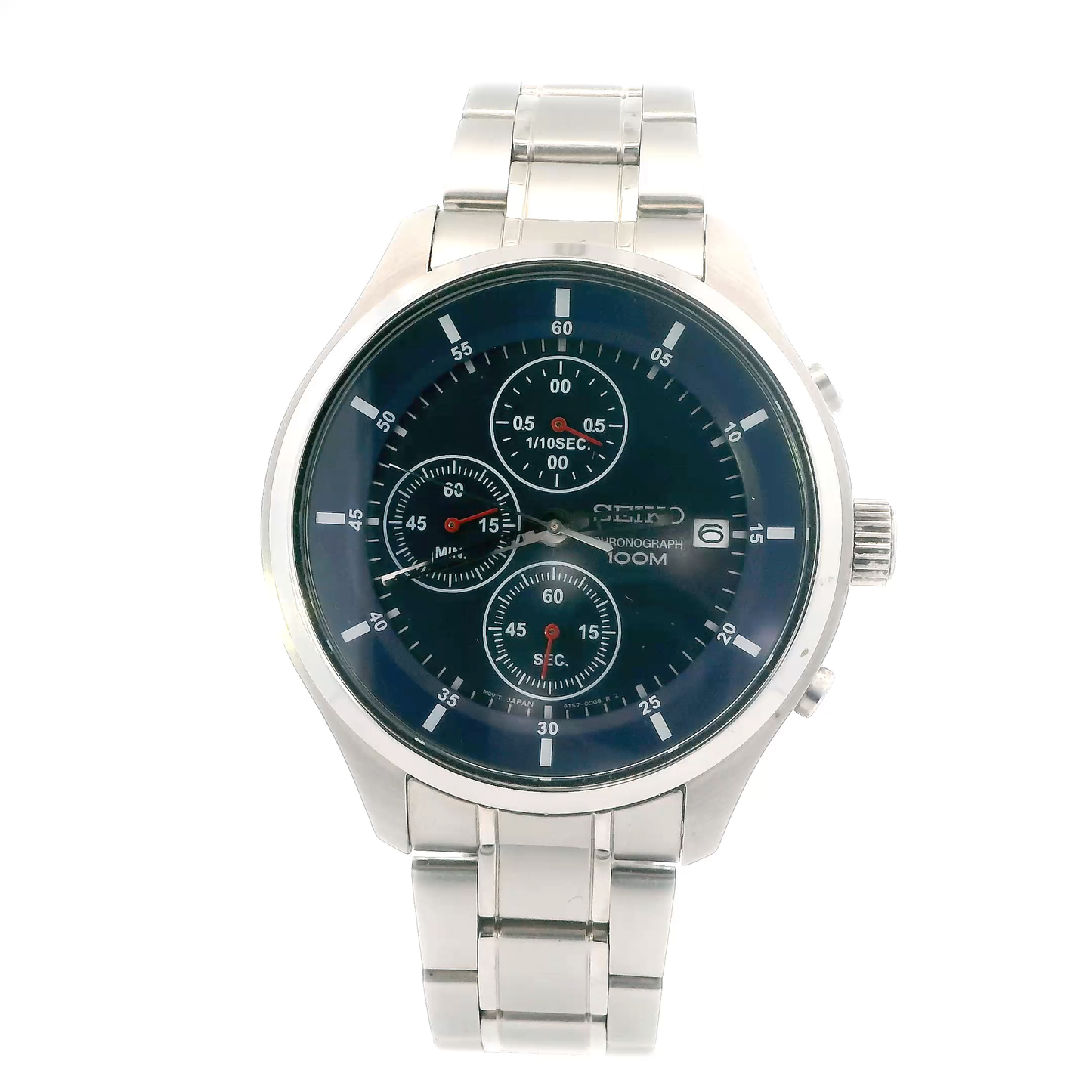 Seiko Chronograph Stainless Steel Wristwatch - 4T57-00G0