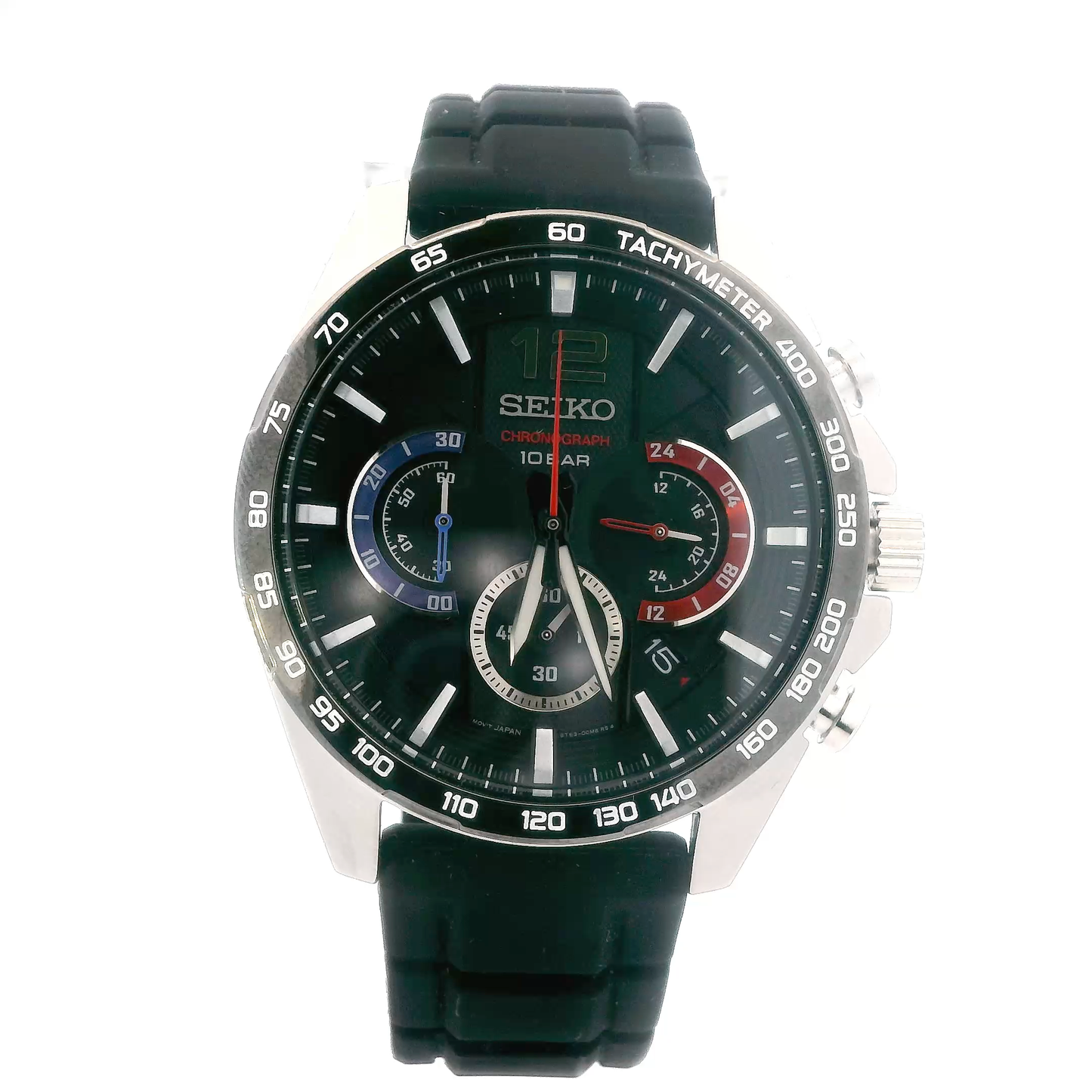 Seiko Chronograph Quartz Mens Wristwatch - 8T63-00J0