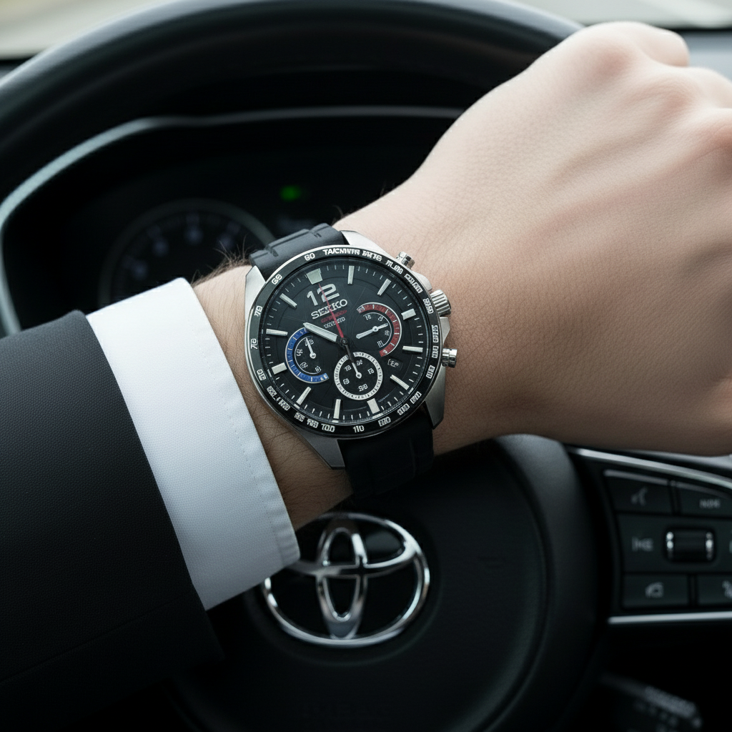 Seiko Chronograph Quartz Mens Wristwatch - 8T63-00J0