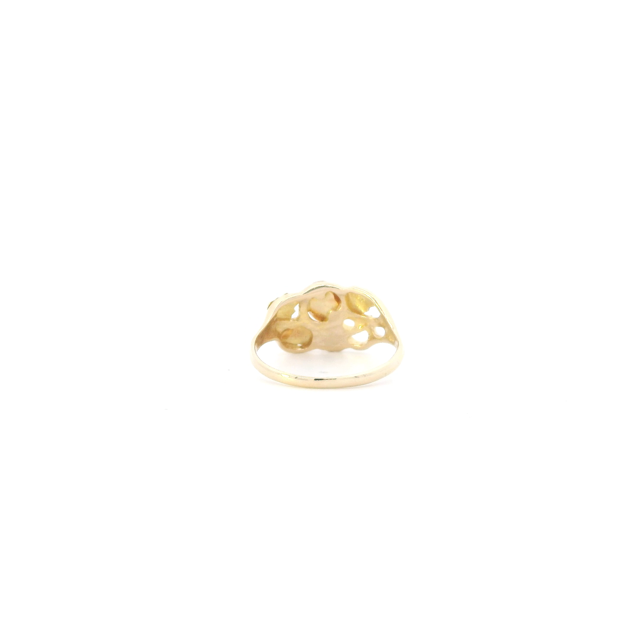 10K Tri Color Gold Ruby Grapevine Womens Ring