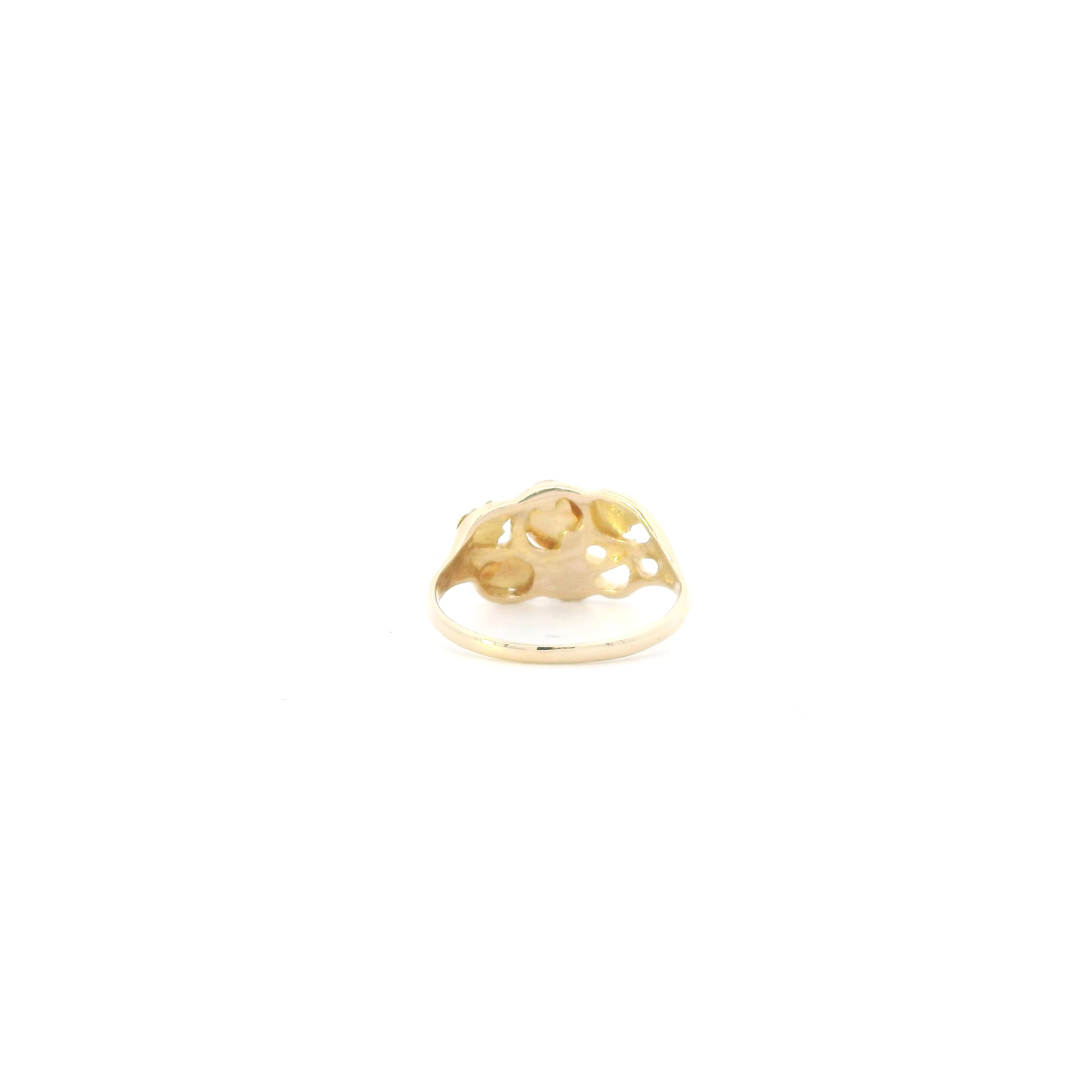 10K Tri Color Gold Ruby Grapevine Womens Ring