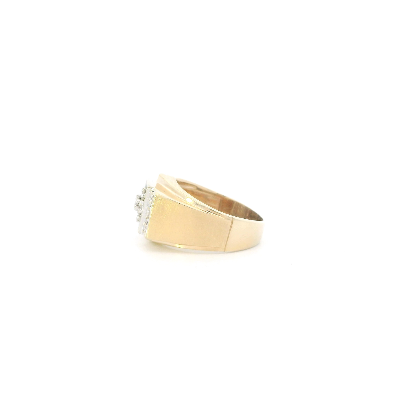 14K Yellow Gold Diamonds Ring - 0.48ct
