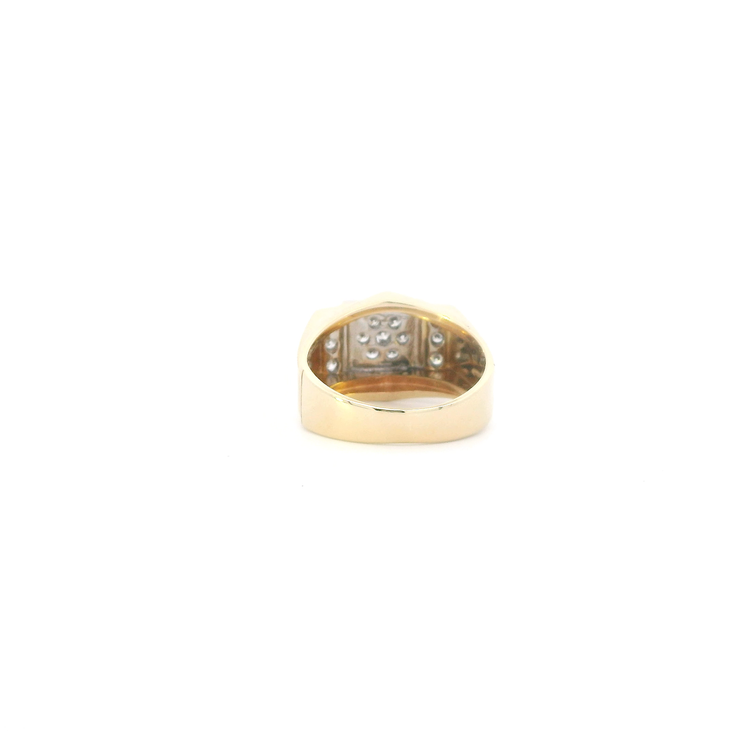 14K Yellow Gold Diamonds Ring - 0.48ct