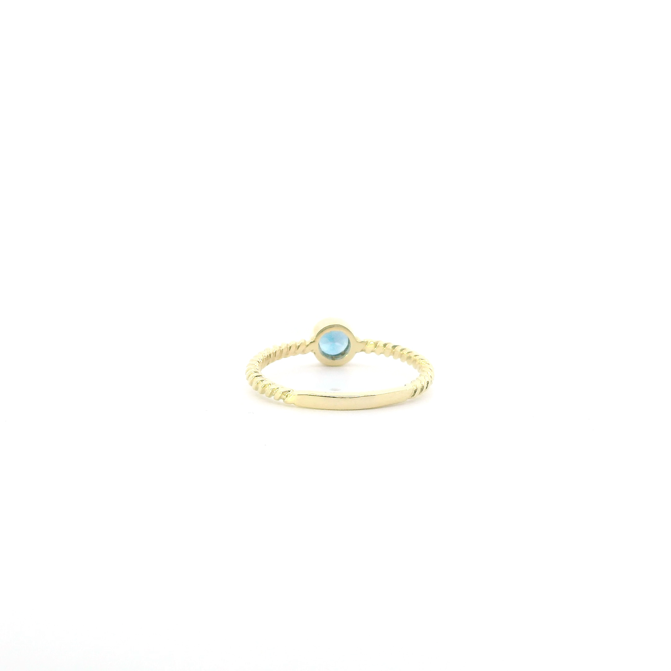 18K Yellow Gold Topaz Womens Ring