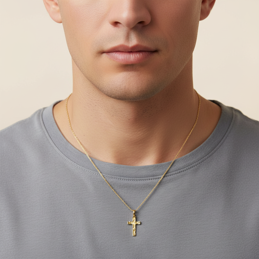 14K Yellow Gold Nugget Heart