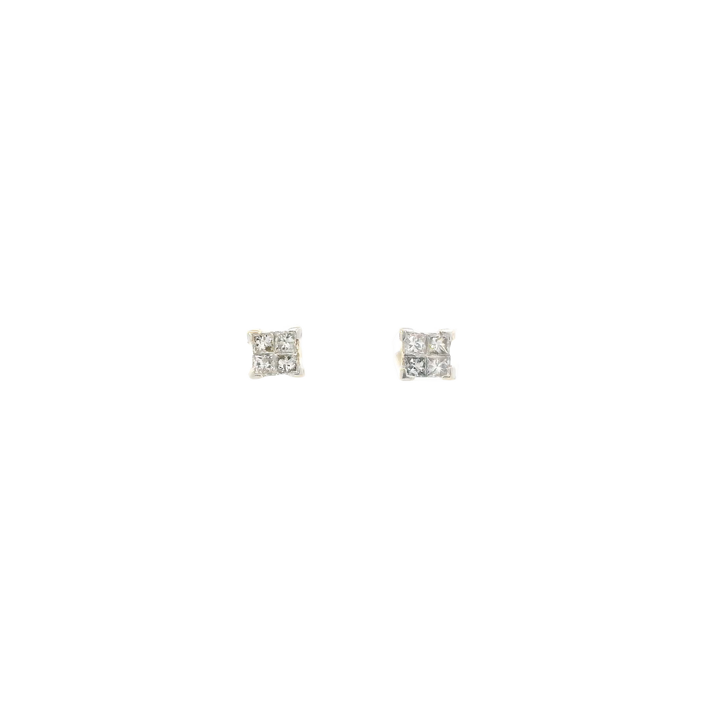14K Yellow Gold Diamonds Stud Earrings - 0.80ct