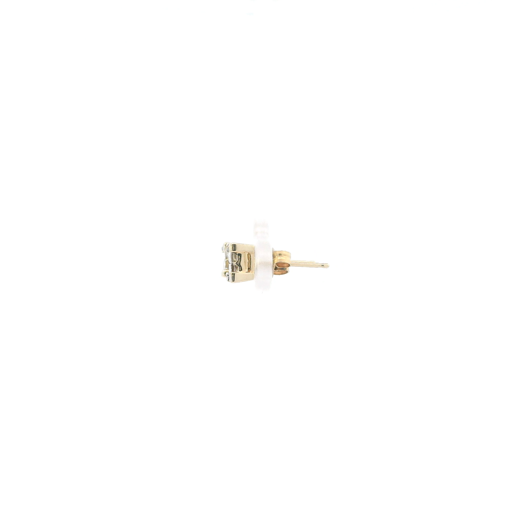 14K Yellow Gold Diamonds Stud Earrings - 0.80ct
