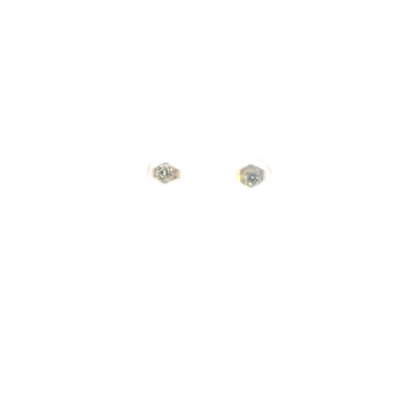 14K Yellow Gold Diamond Solitaire Earrings - 0.20ct