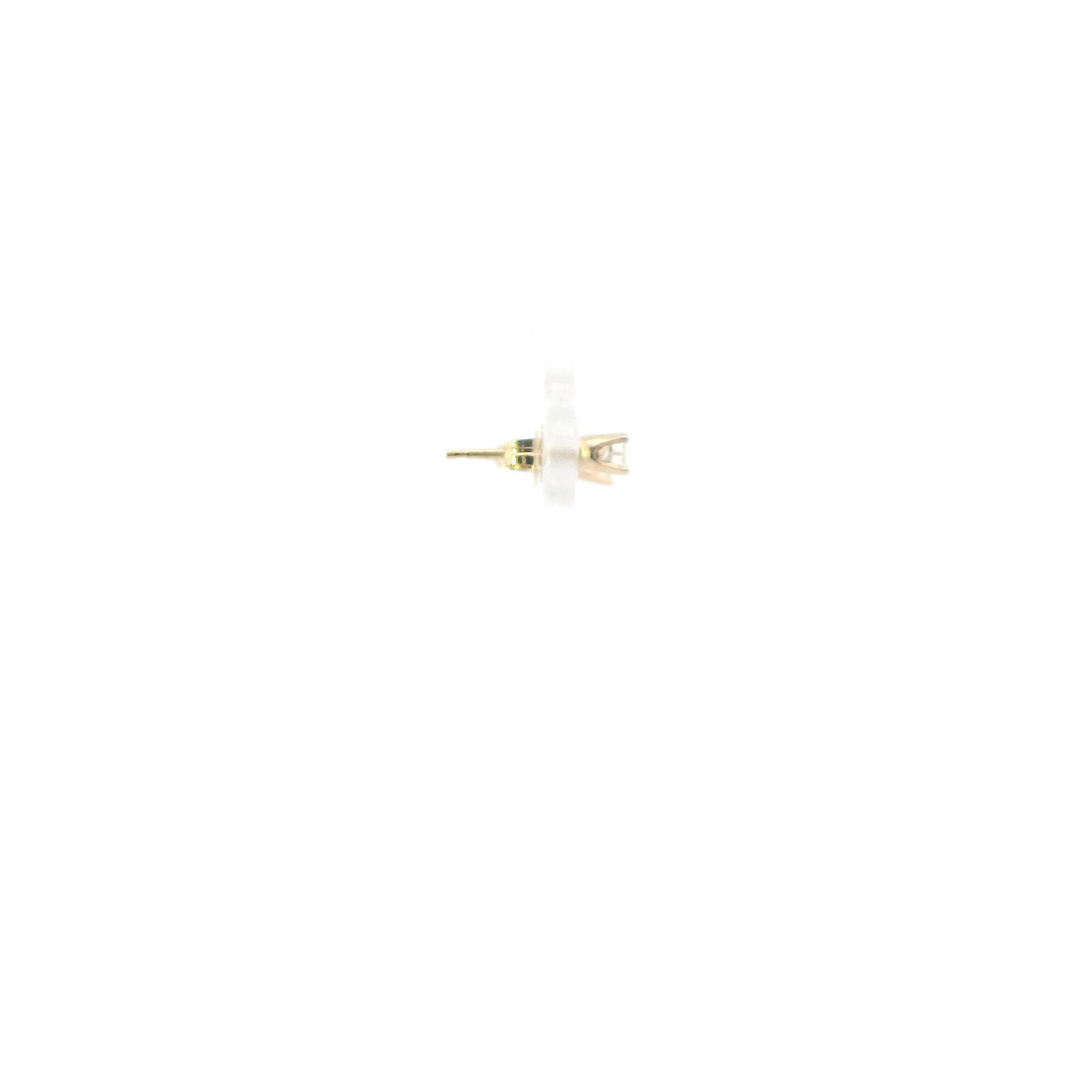 14K Yellow Gold Diamond Solitaire Earrings - 0.20ct