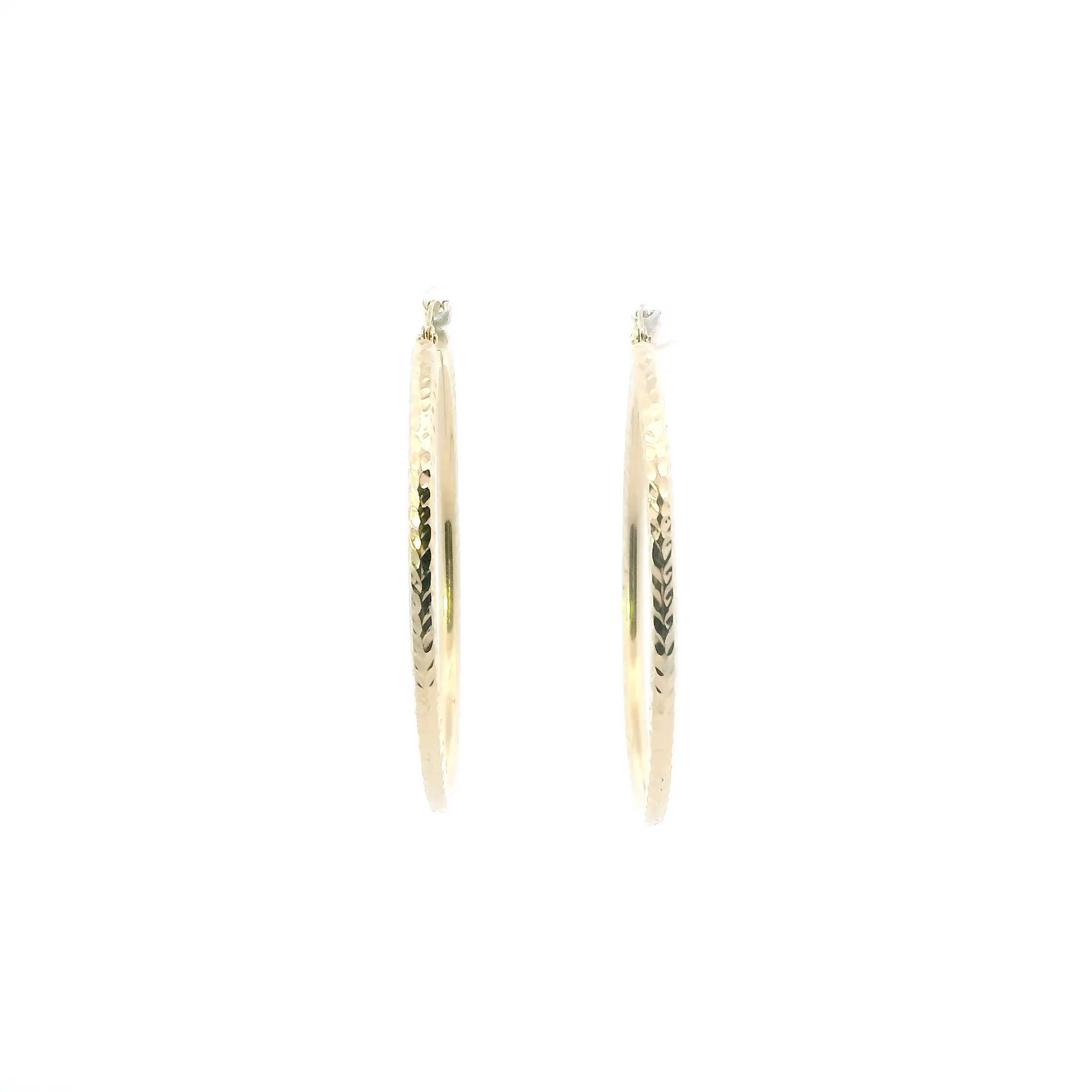 14K Yellow Gold Hoop Earrings