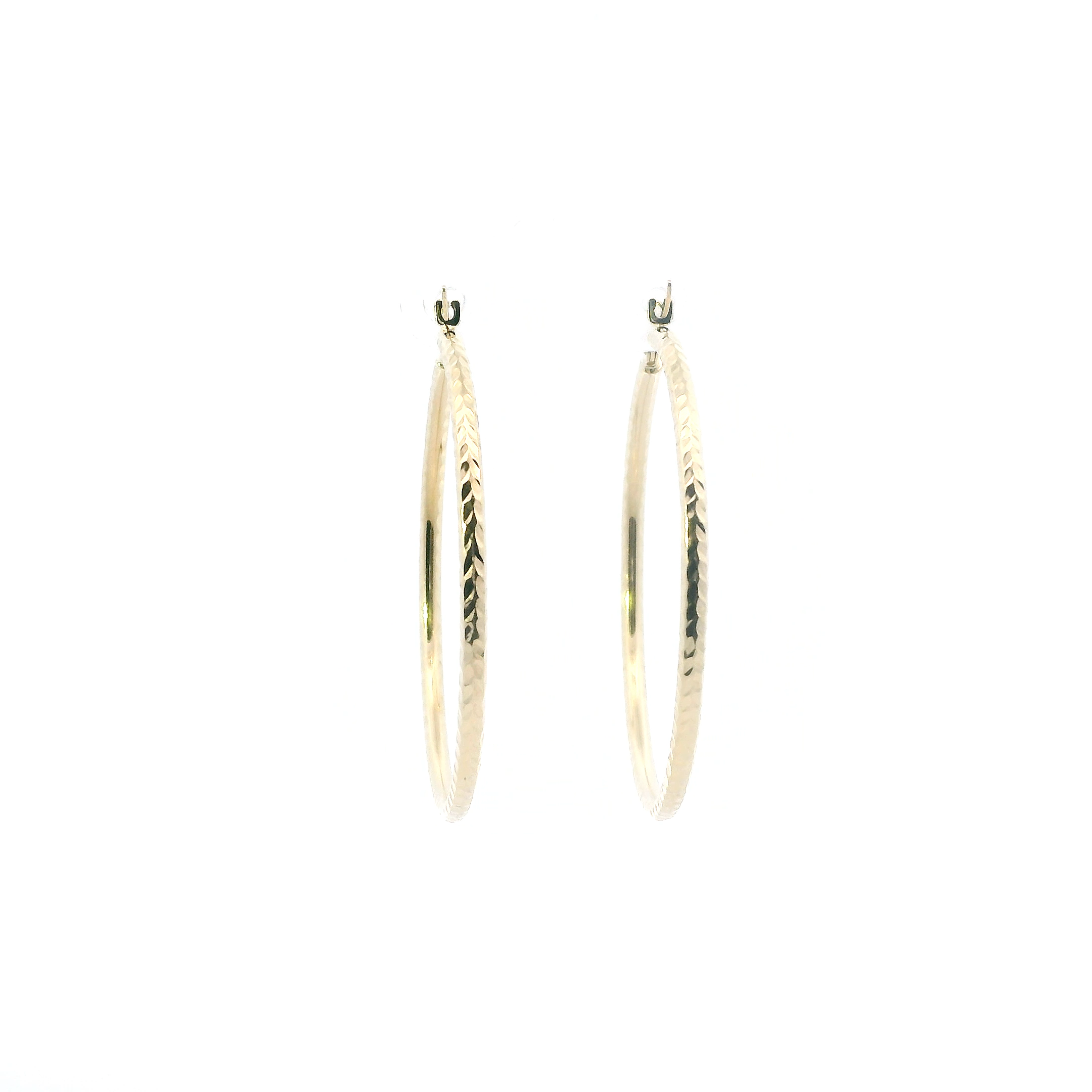 14K Yellow Gold Hoop Earrings