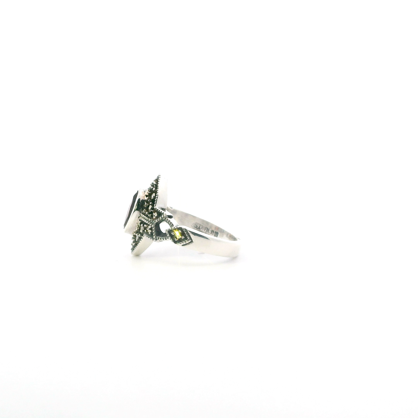 Judith Jack Sterling Silver Marcasite Womens Ring