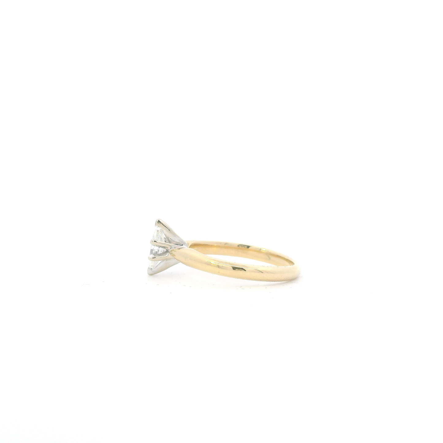 18K Yellow Gold Solitaire Diamond Womens Ring - 0.47ct