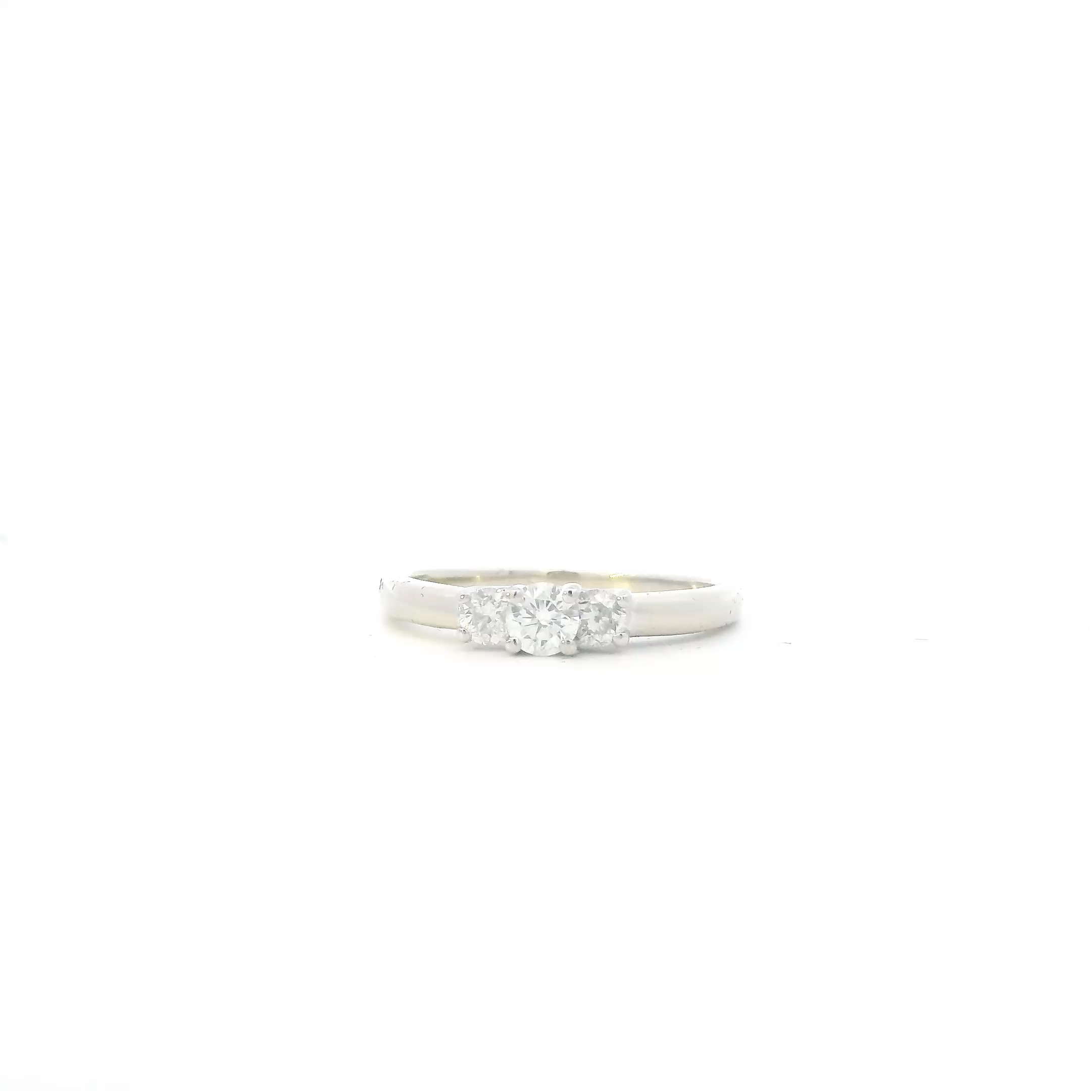 14K White Gold Diamonds Womens Ring - 0.53ct