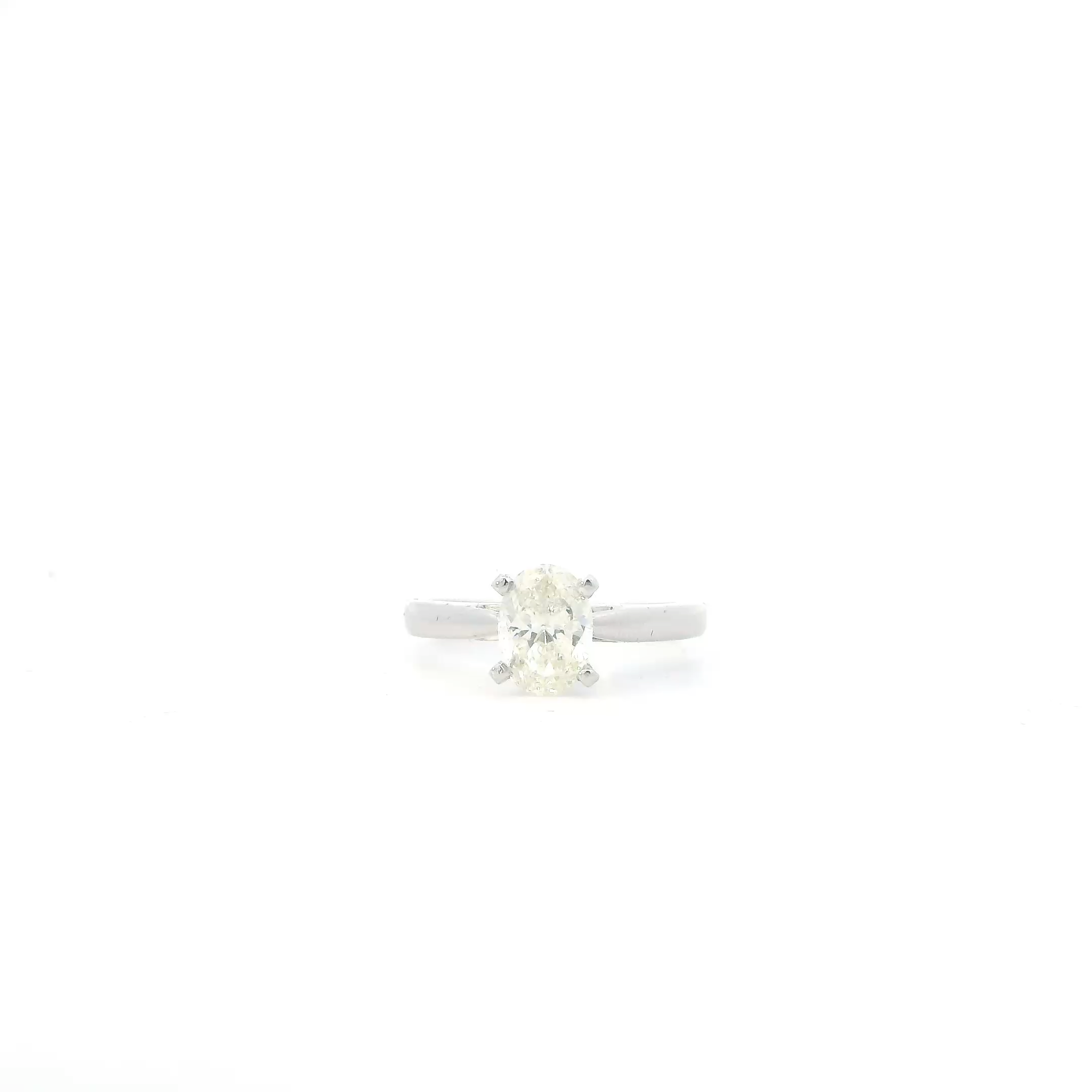 Platinum Diamond Solitaire Womens Ring - 1.25ct