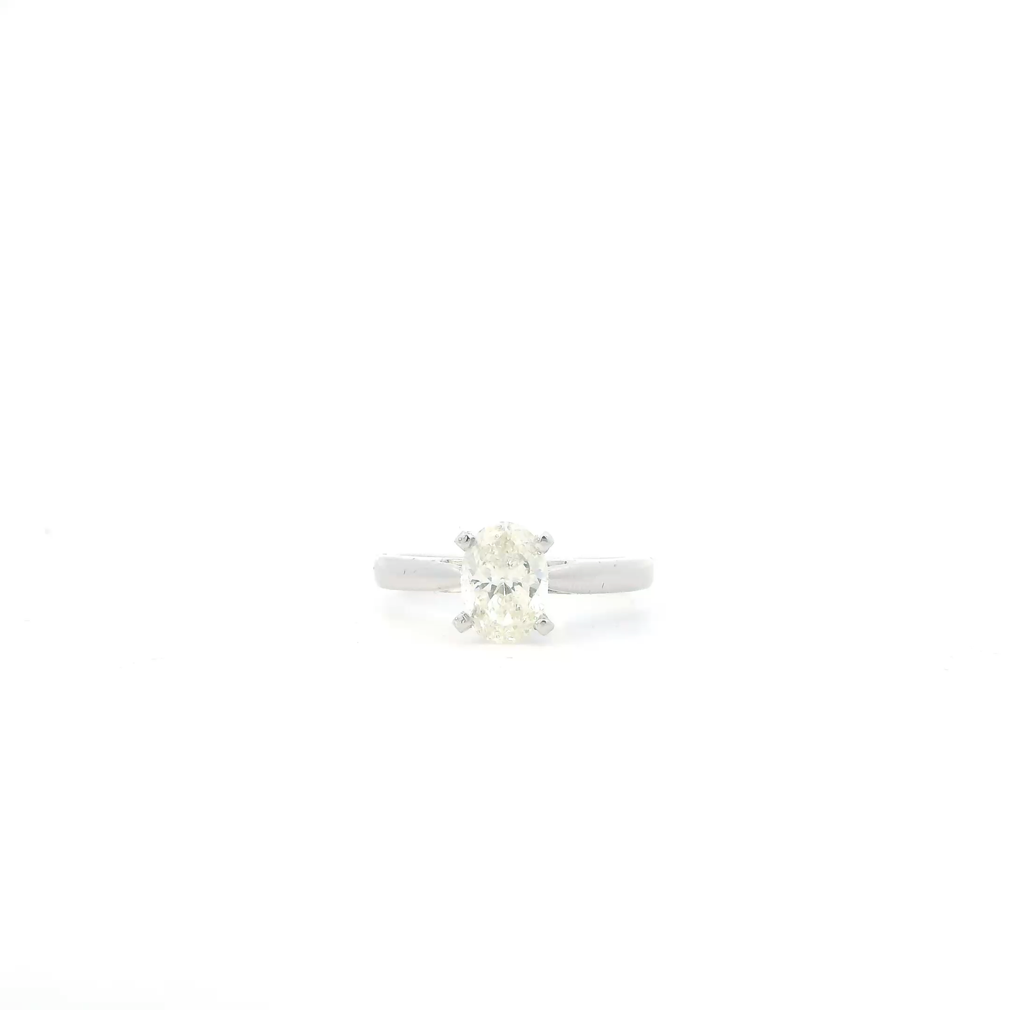 Platinum Diamond Solitaire Womens Ring - 1.25ct
