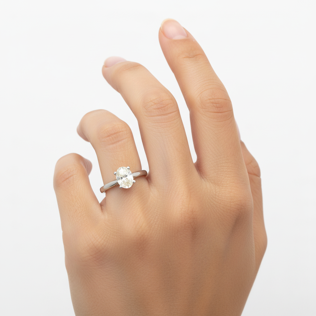 Platinum Diamond Solitaire Womens Ring - 1.25ct