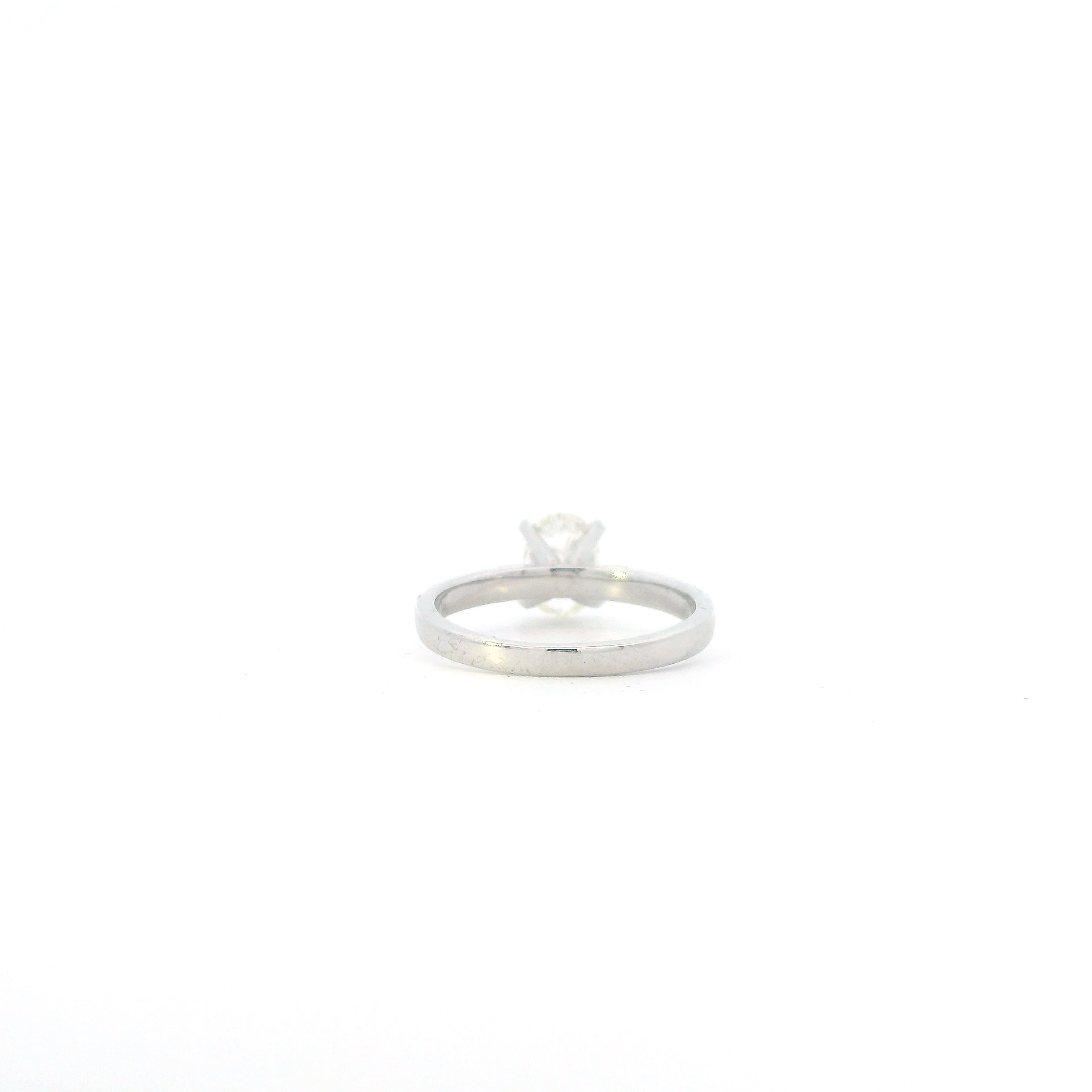 Platinum Diamond Solitaire Womens Ring - 1.25ct