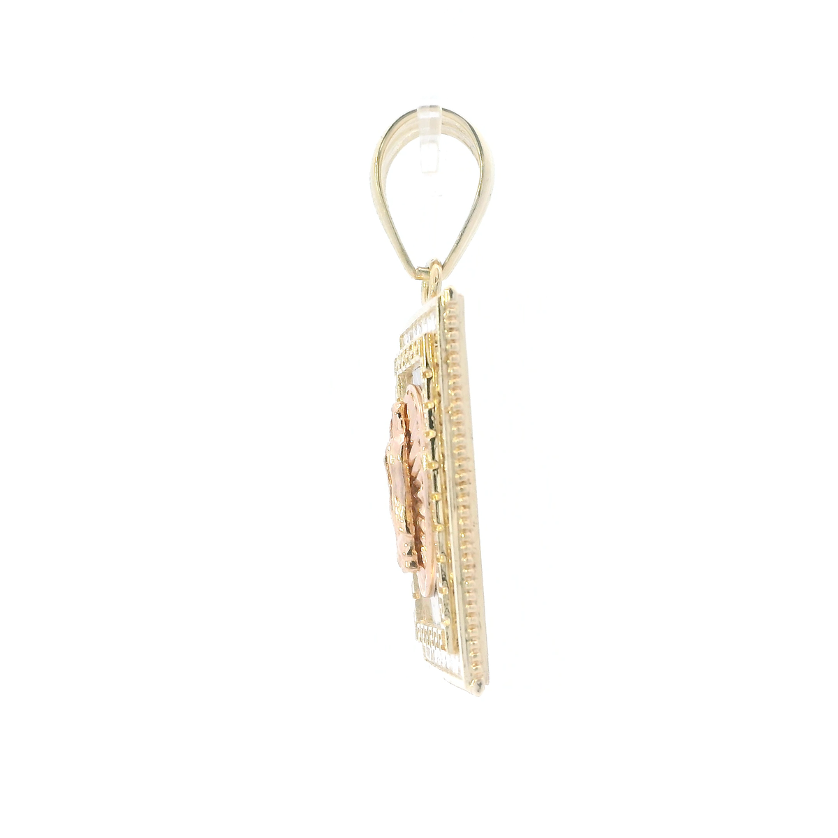 14K Tri Color Rectangle Religious Pendant – iPawniShop
