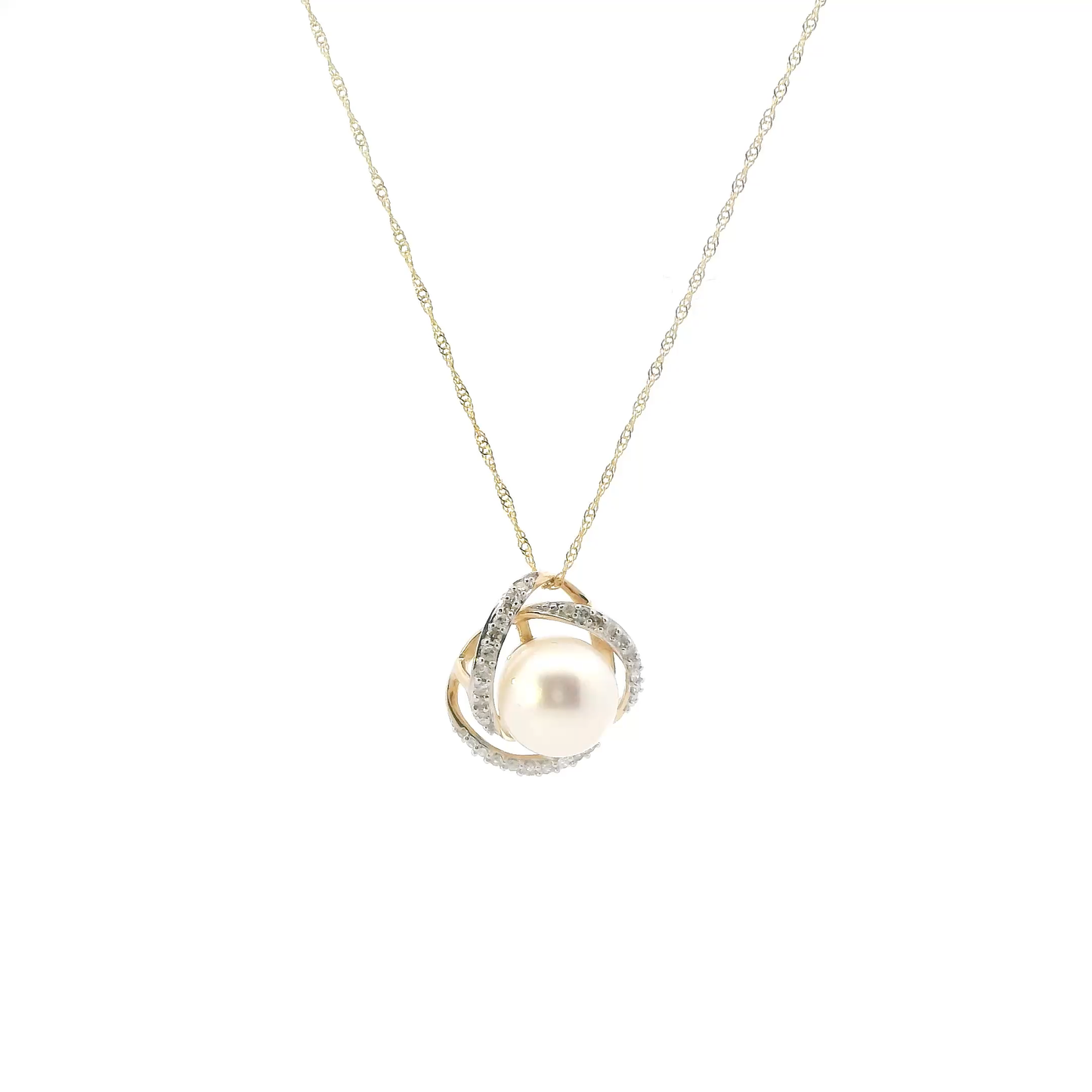 14K Yellow Gold 18" Pearl Singapore Chain
