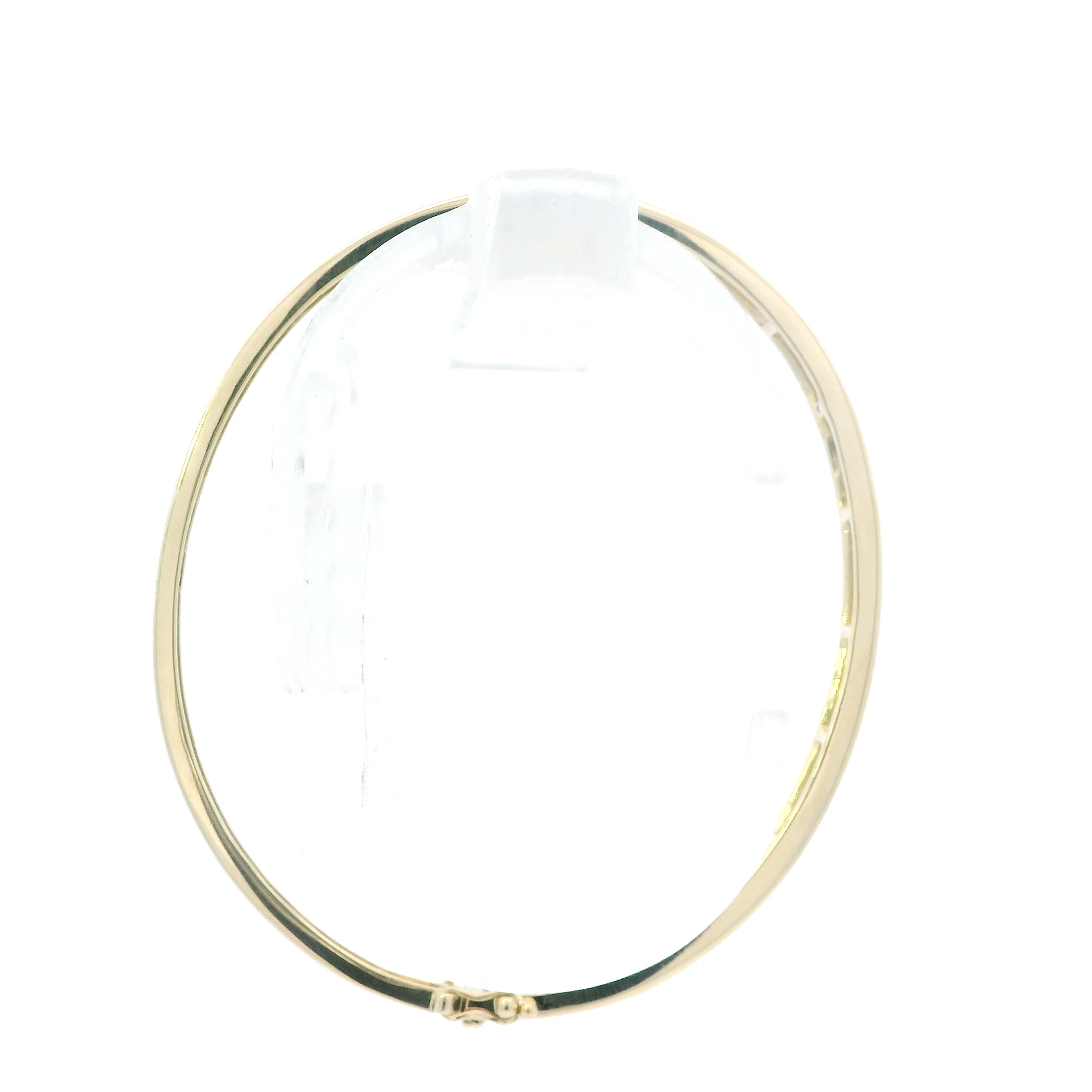 14K Yellow Gold Diamonds Bangle Bracelet - 1.10ct