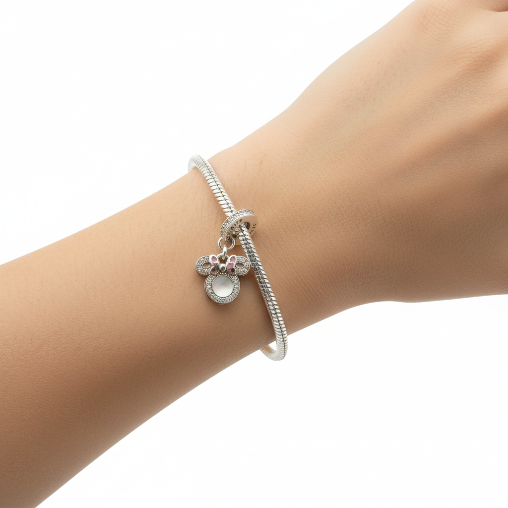 Pandora Silver Disney Slide Bracelet With Minnie Charm