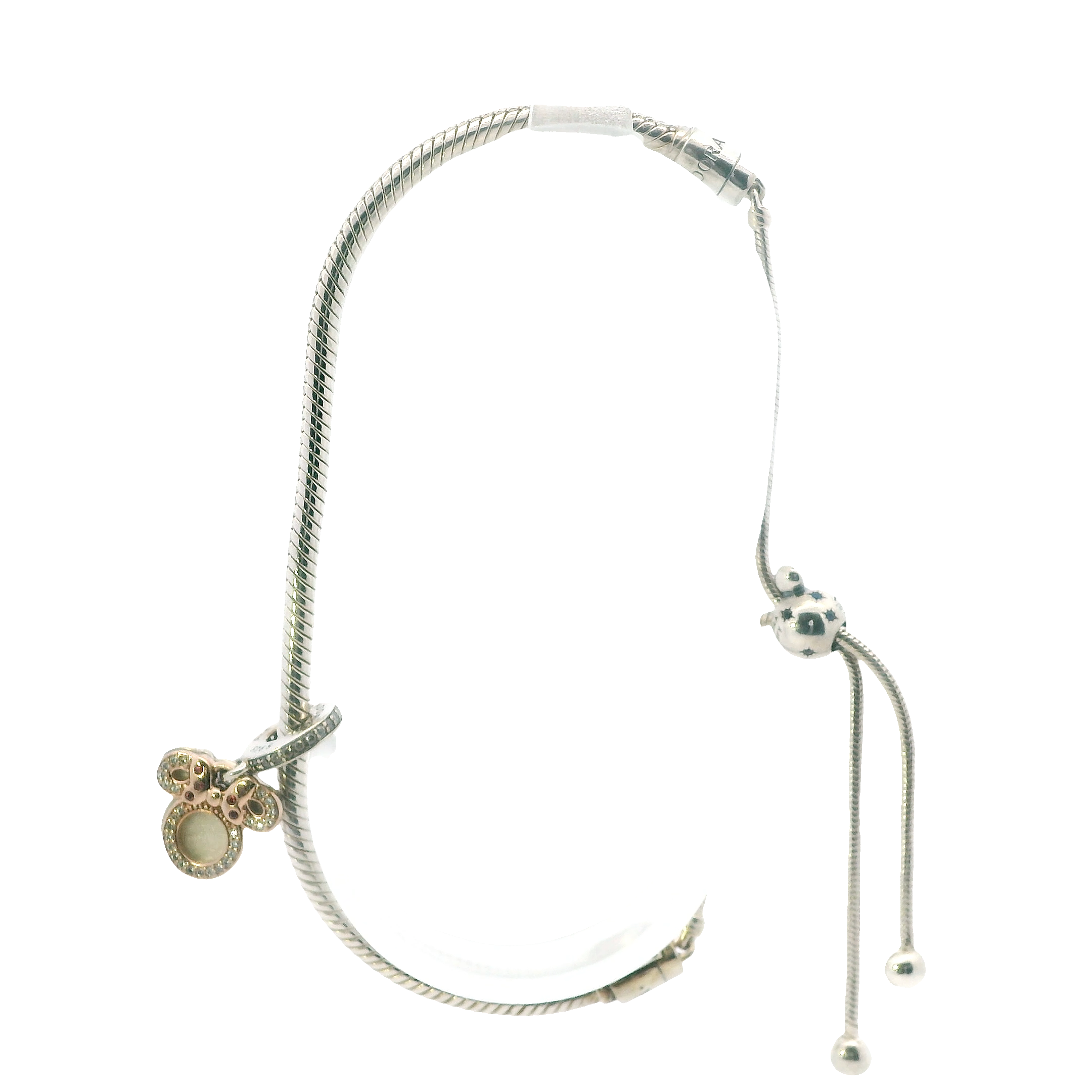 Pandora Silver Disney Slide Bracelet With Minnie Charm