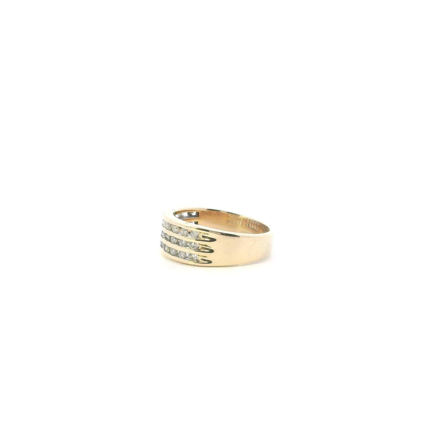 14K Yellow Gold Diamonds Womens Ring - 0.50ct