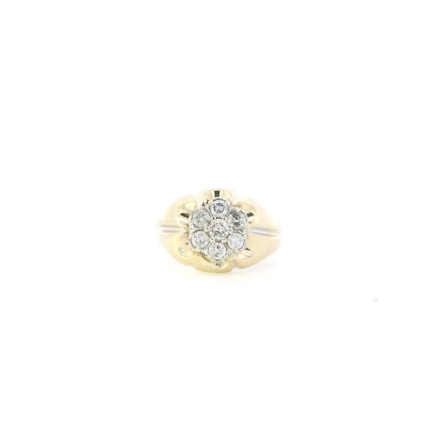 14K Yellow Gold Diamonds Womens Ring - 0.63ct