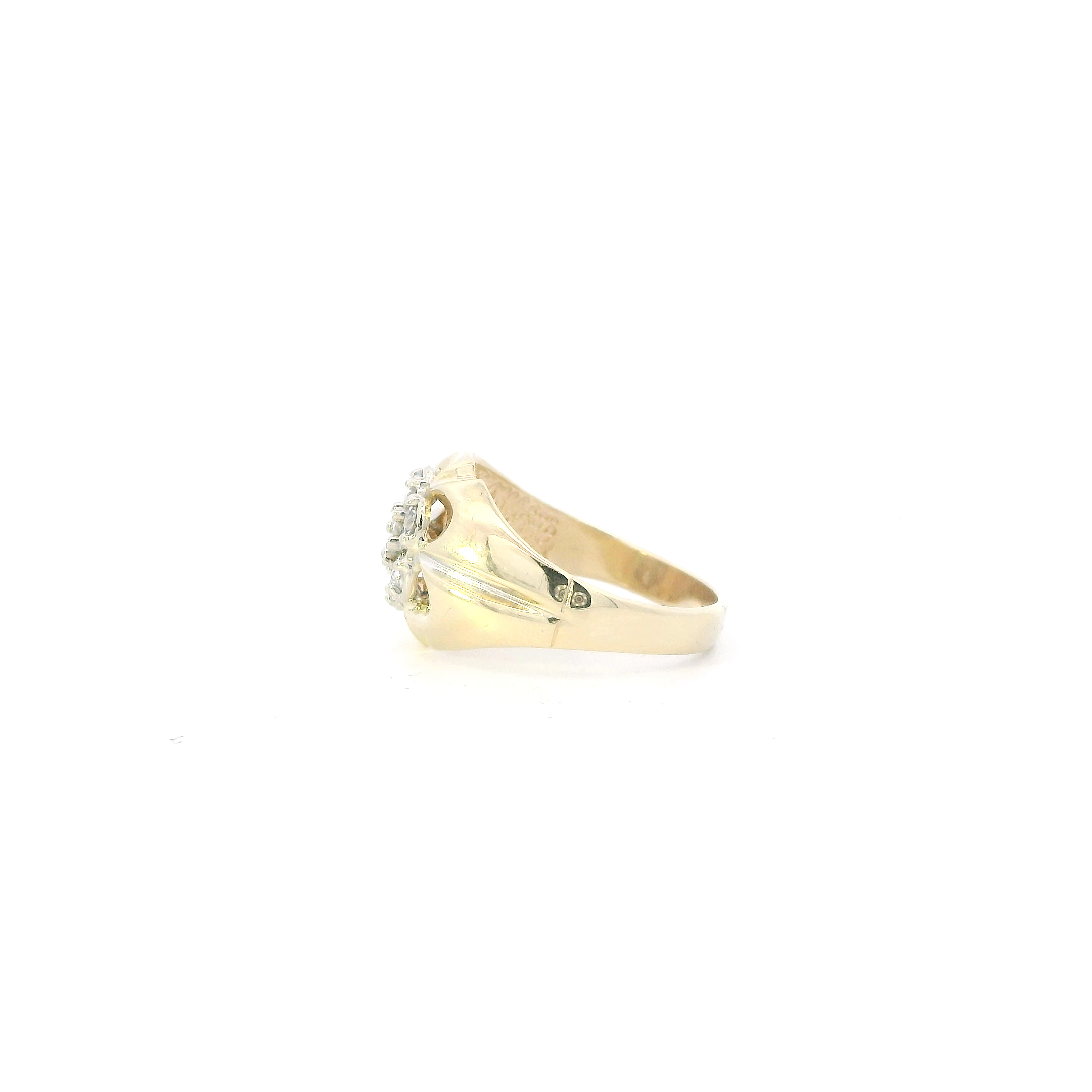 14K Yellow Gold Diamonds Womens Ring - 0.63ct