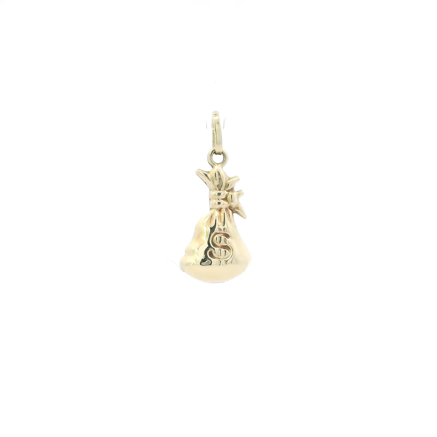 14K Yellow Gold Money Bag Pendant