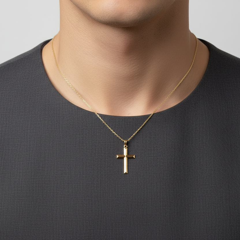 14K Yellow Gold Cross Pendant