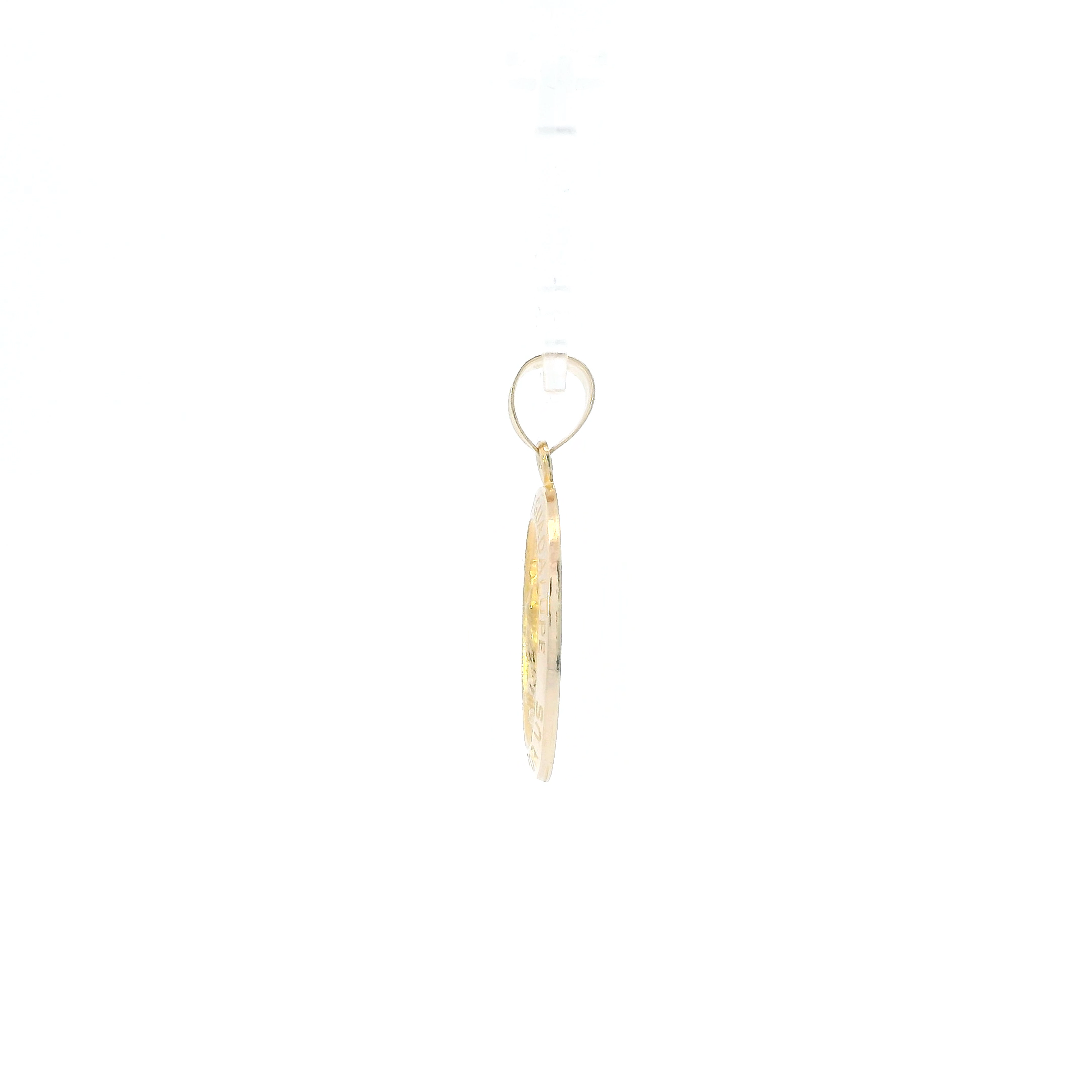 14K Yellow Gold Lady Guadalupe Religious Pendant