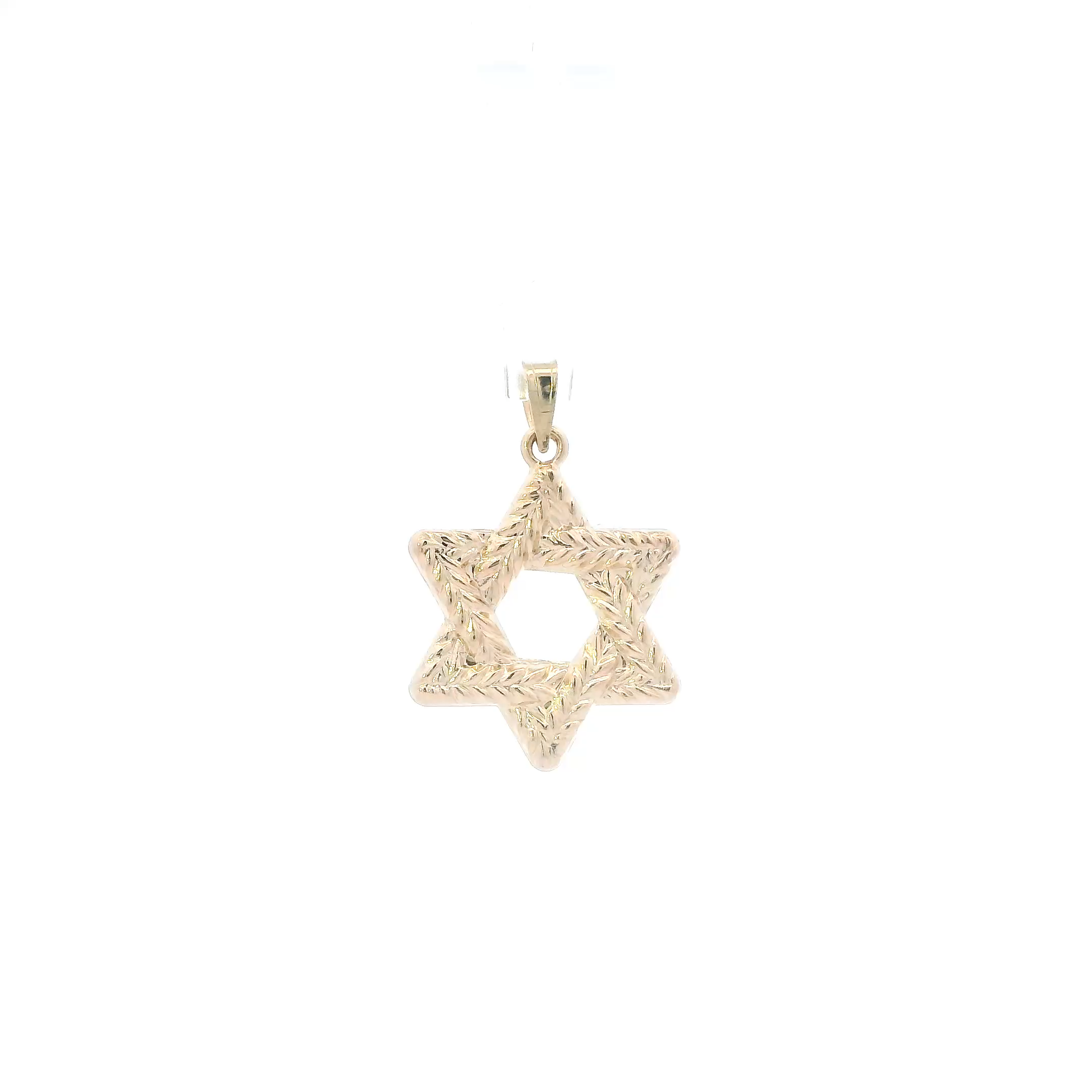 14K Yellow Gold Star Of David Pendant