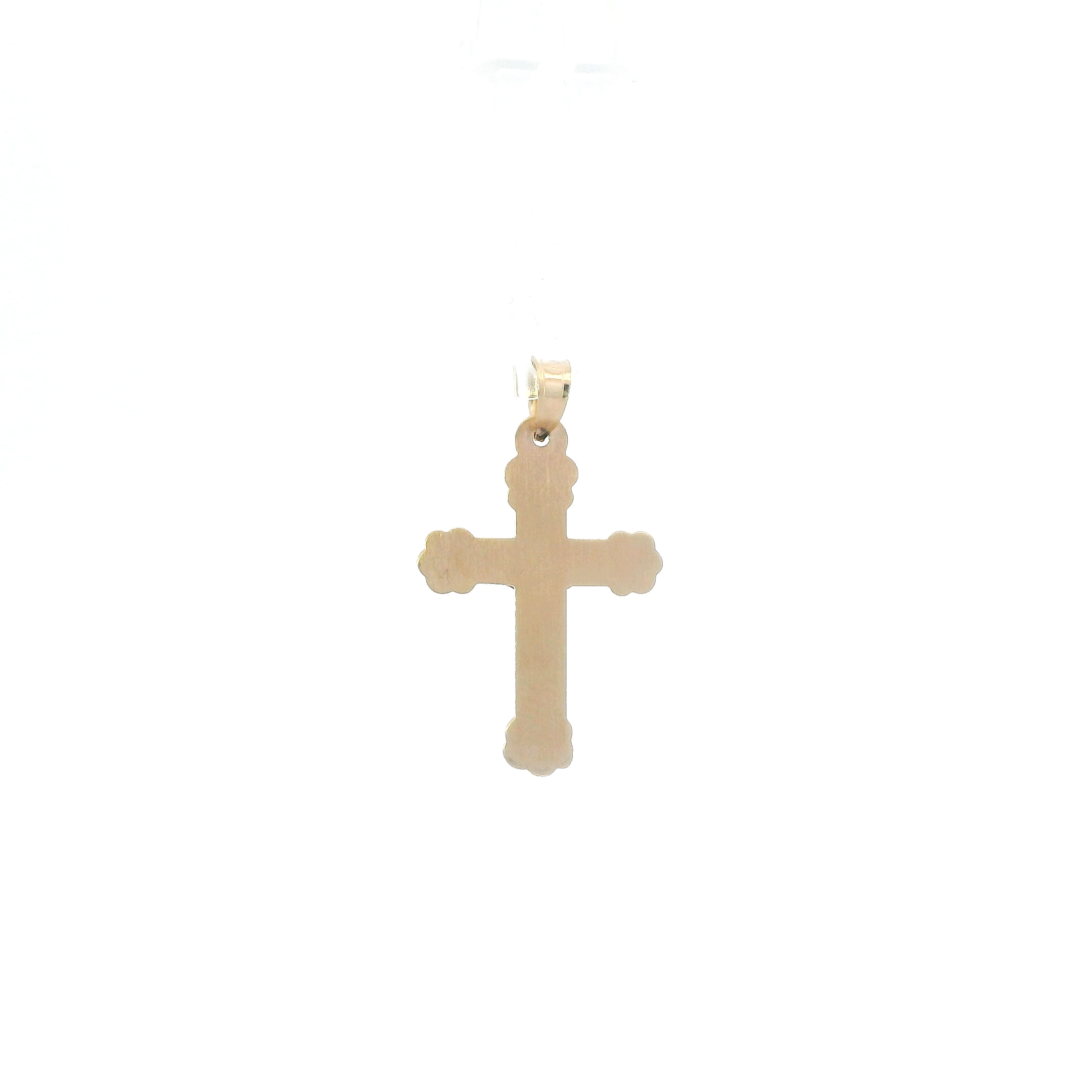14K Yellow & White Gold Crucifix Pendant