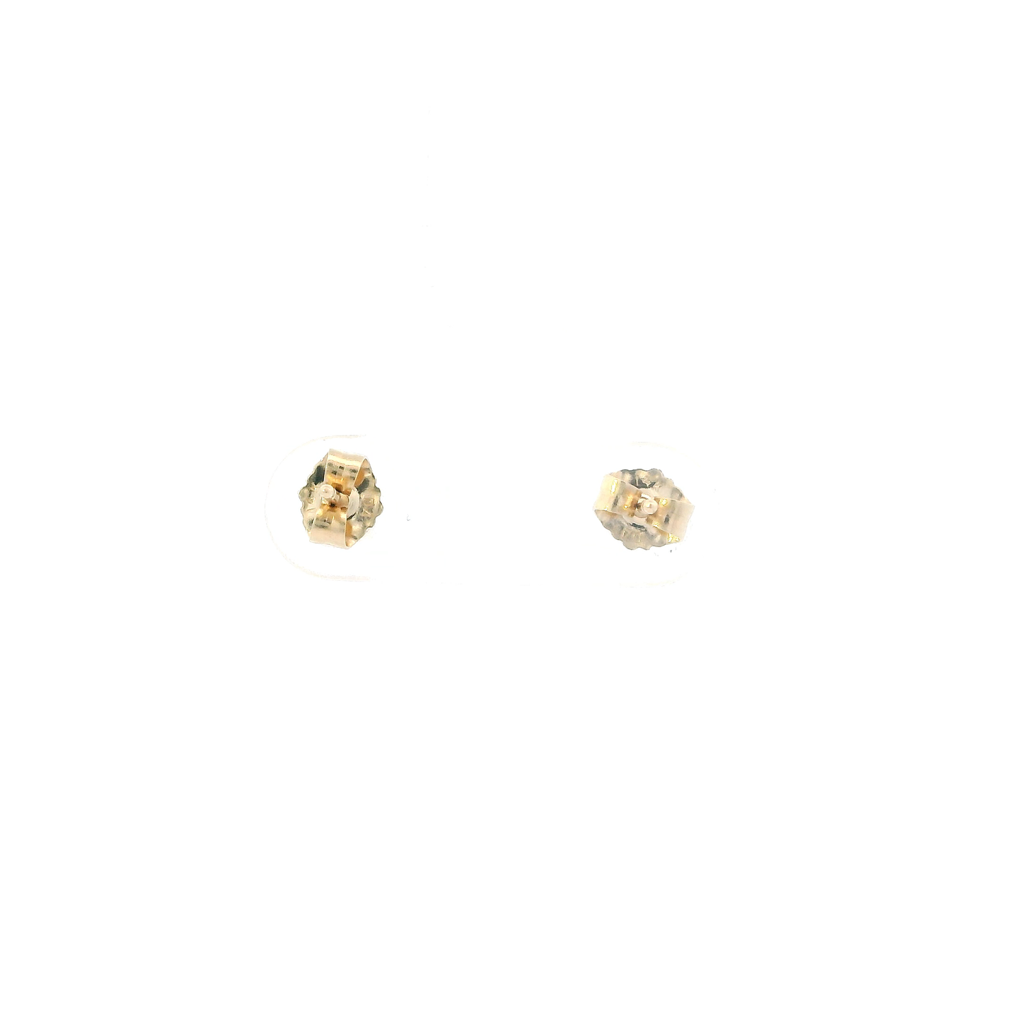 14K Yellow Gold Solitare Diamond Earrings