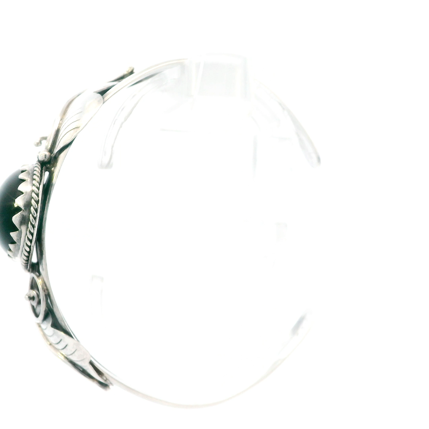 Silver Black Onx Cuff Native American Bracelet