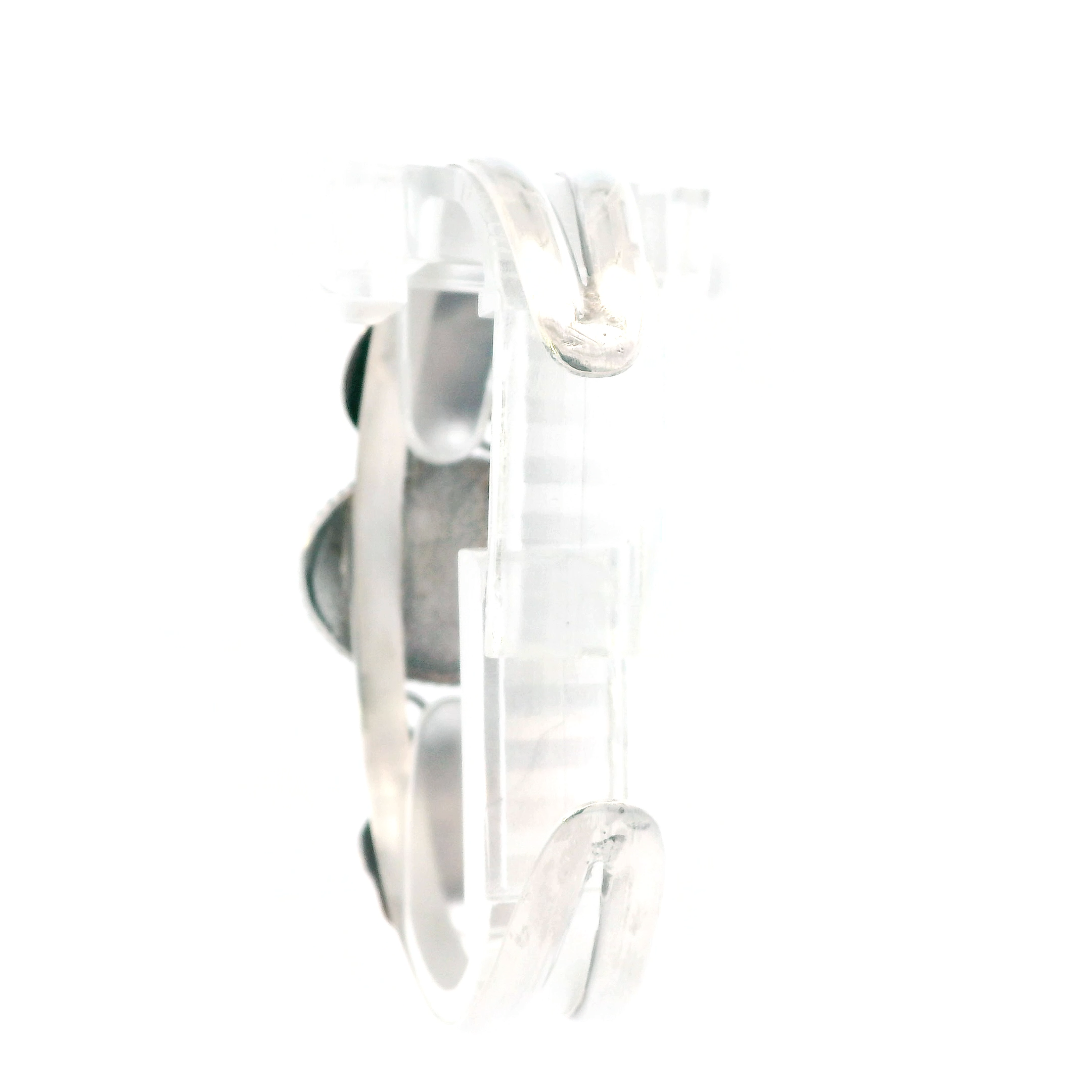 Silver Black Onx Cuff Native American Bracelet