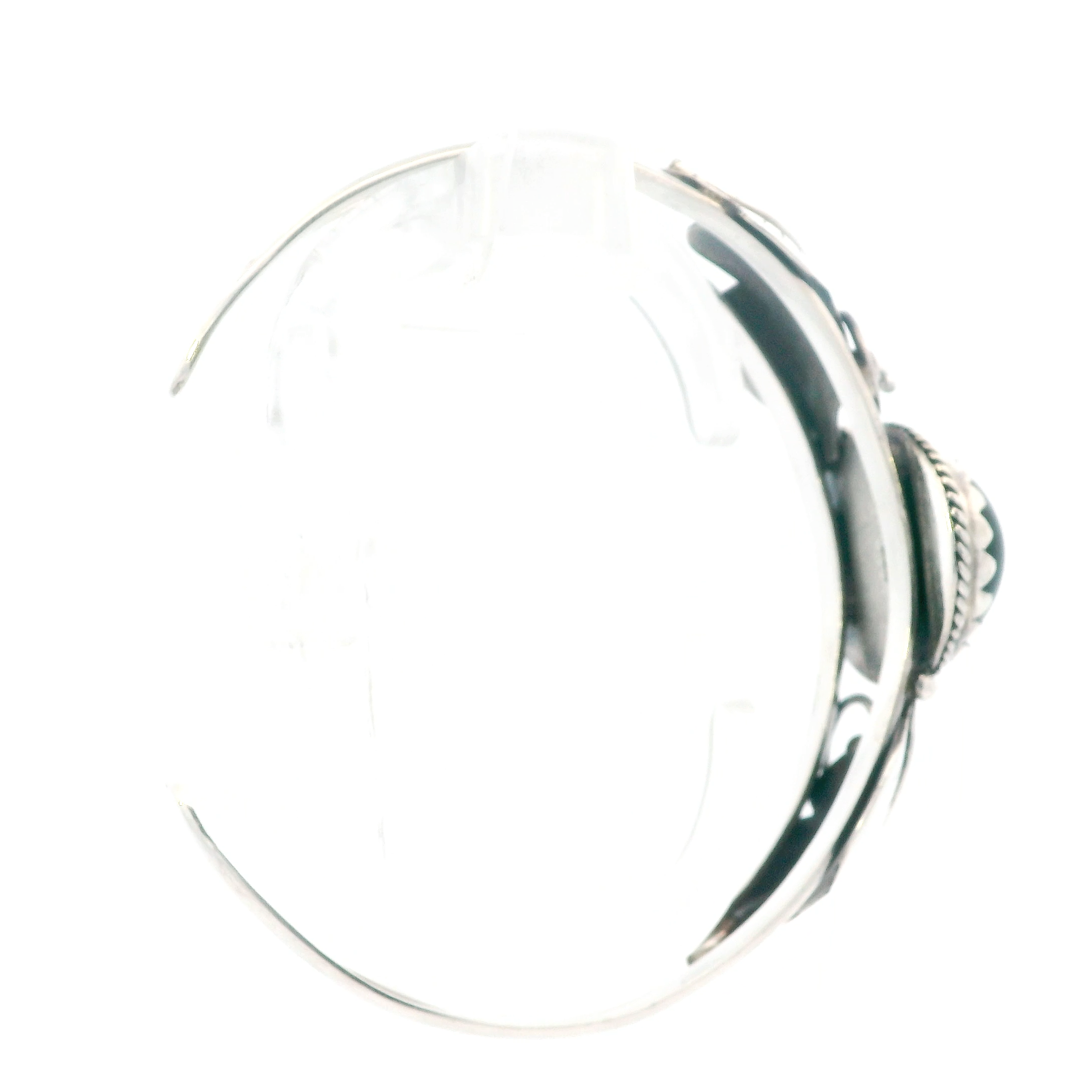 Silver Black Onx Cuff Native American Bracelet